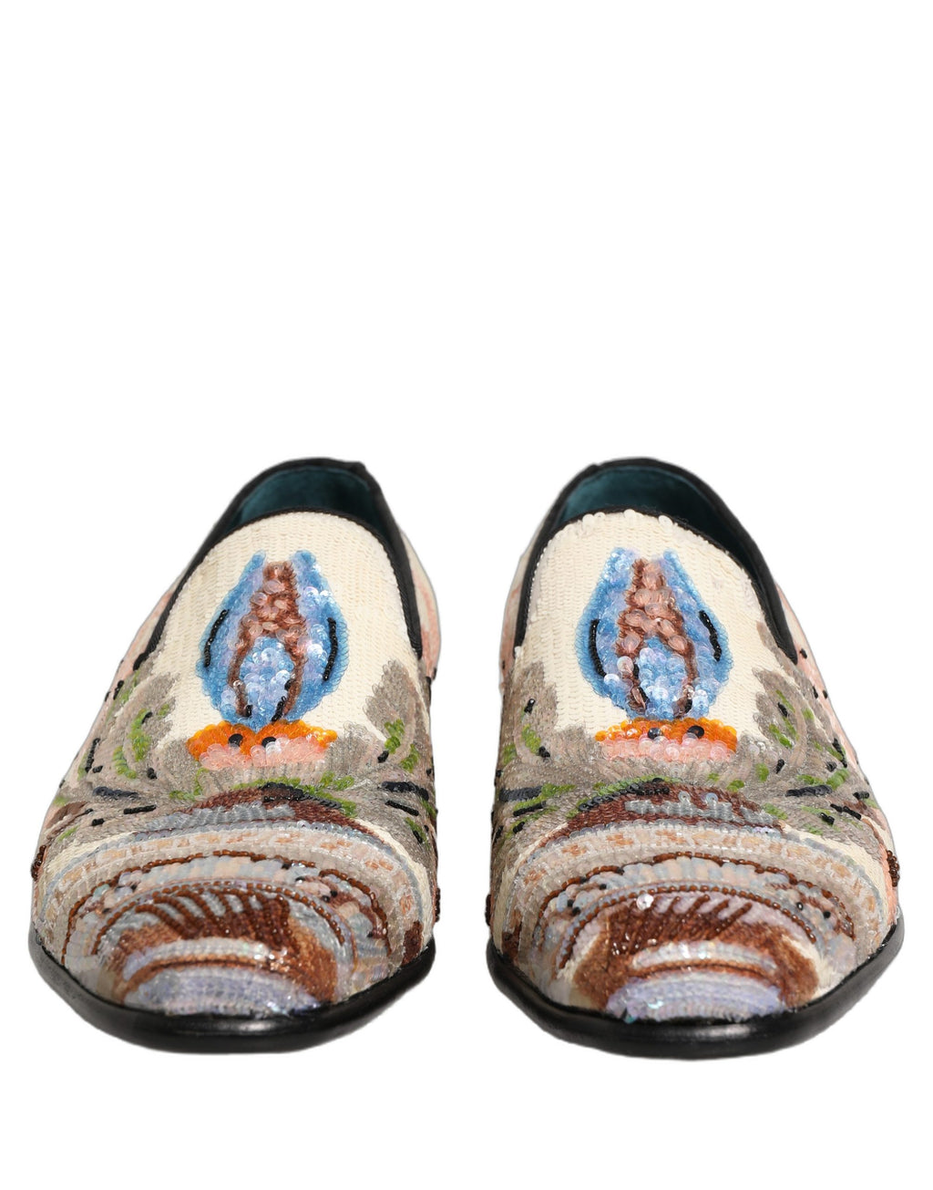 Dolce & Gabbana Multicolor Slip On Loafers for Men detail view