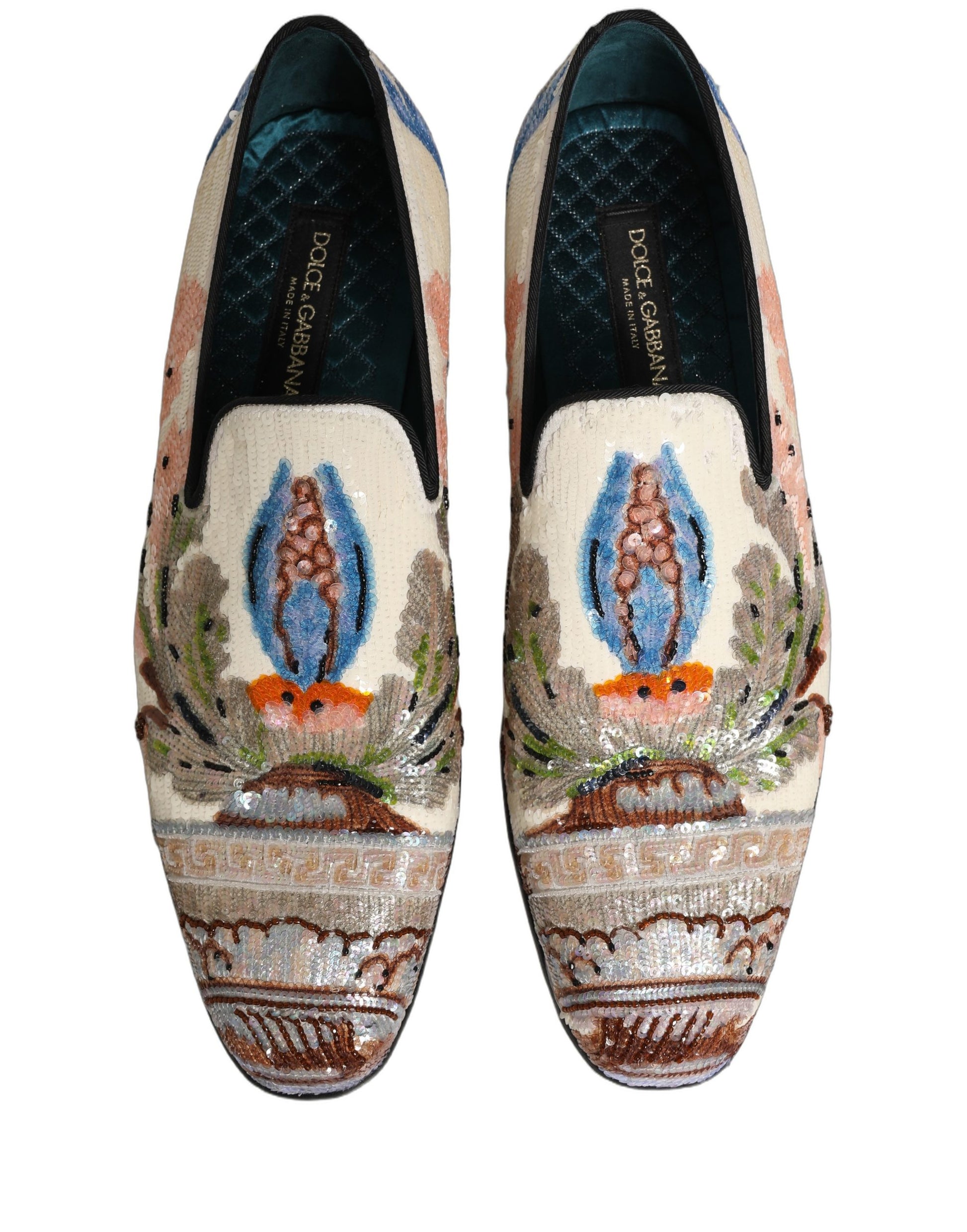 Dolce & Gabbana Multicolor Slip On Loafers for Men side view