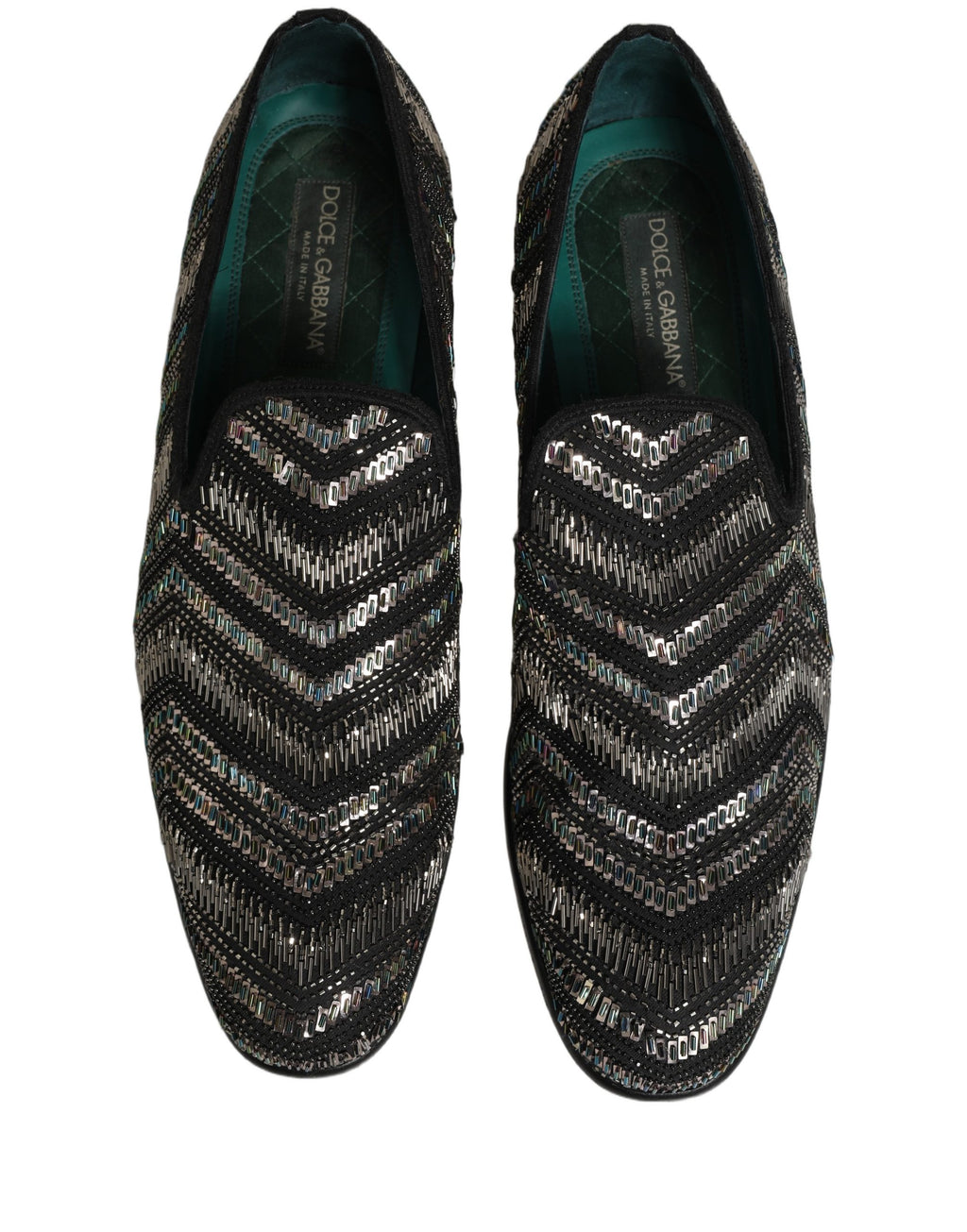 Dolce & Gabbana Black Slip On Loafers for Men side view
