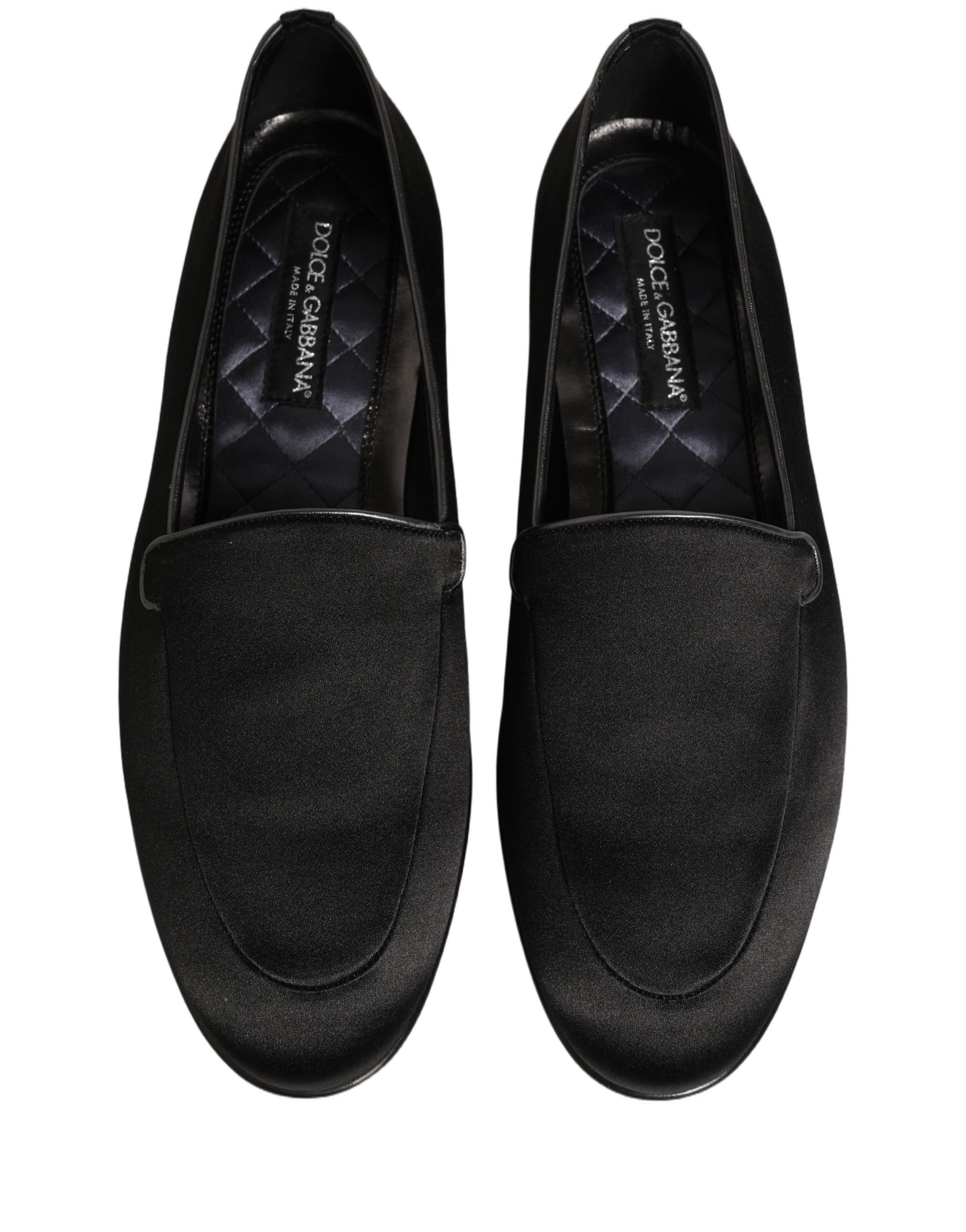 Dolce & Gabbana Black Slip On Loafers for Men side view