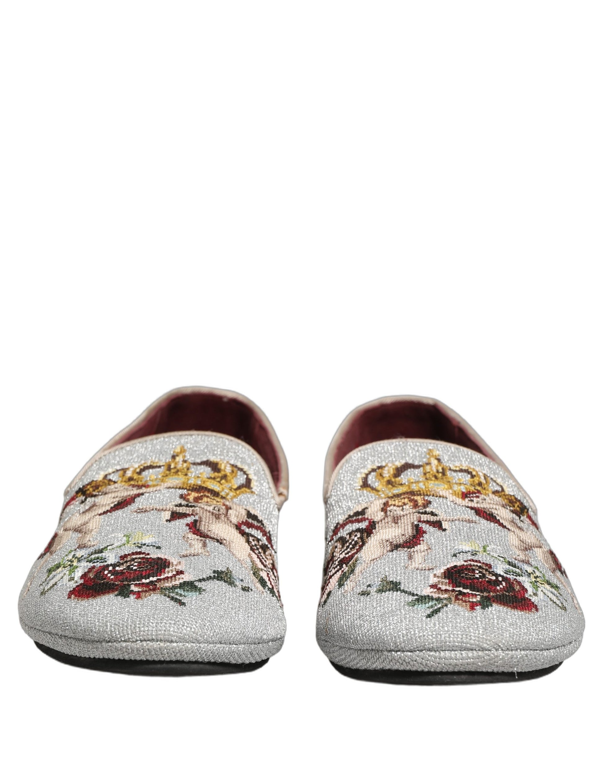 Dolce & Gabbana Grey Slip On Loafers for Men detail view