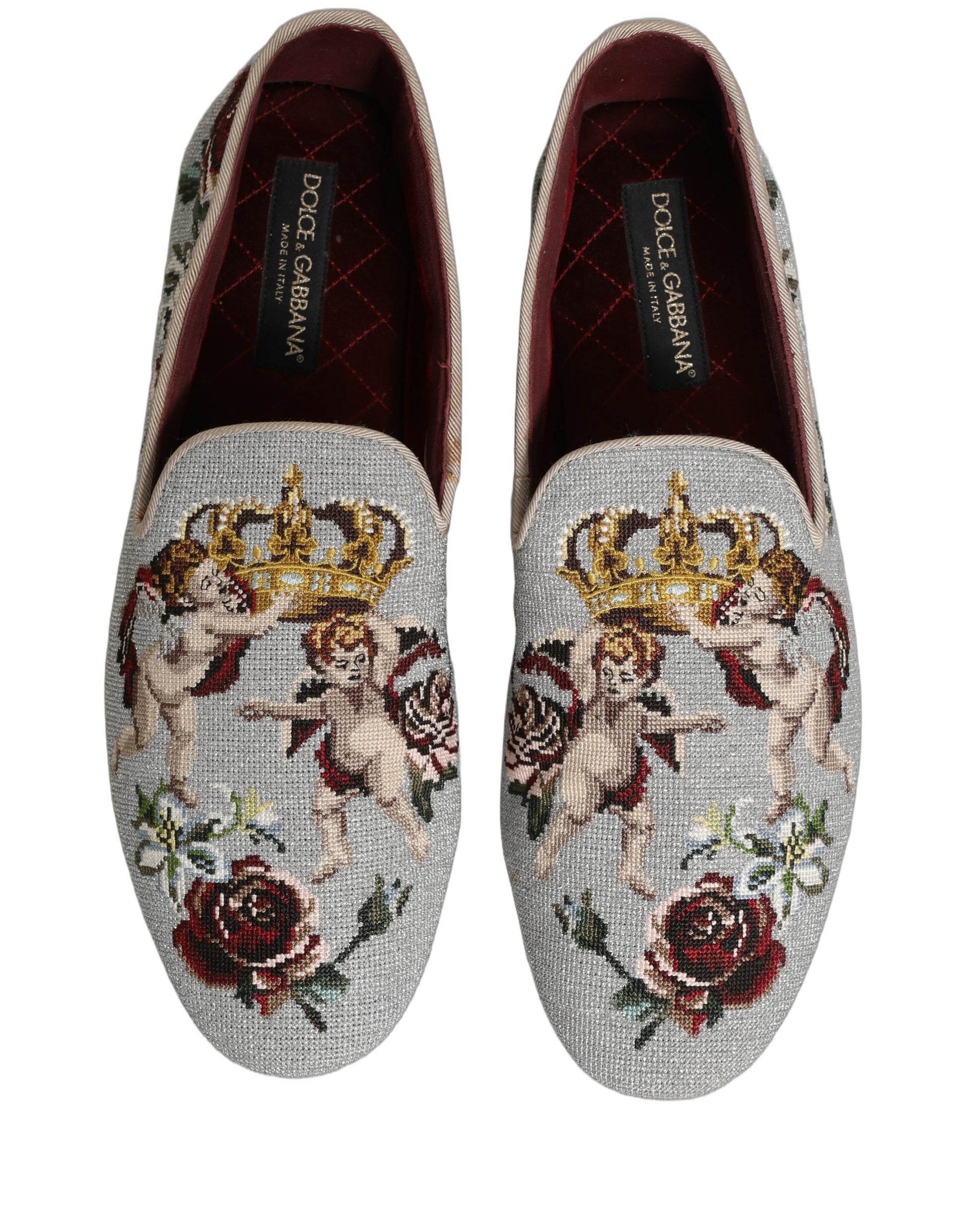 Dolce & Gabbana Grey Slip On Loafers for Men side view