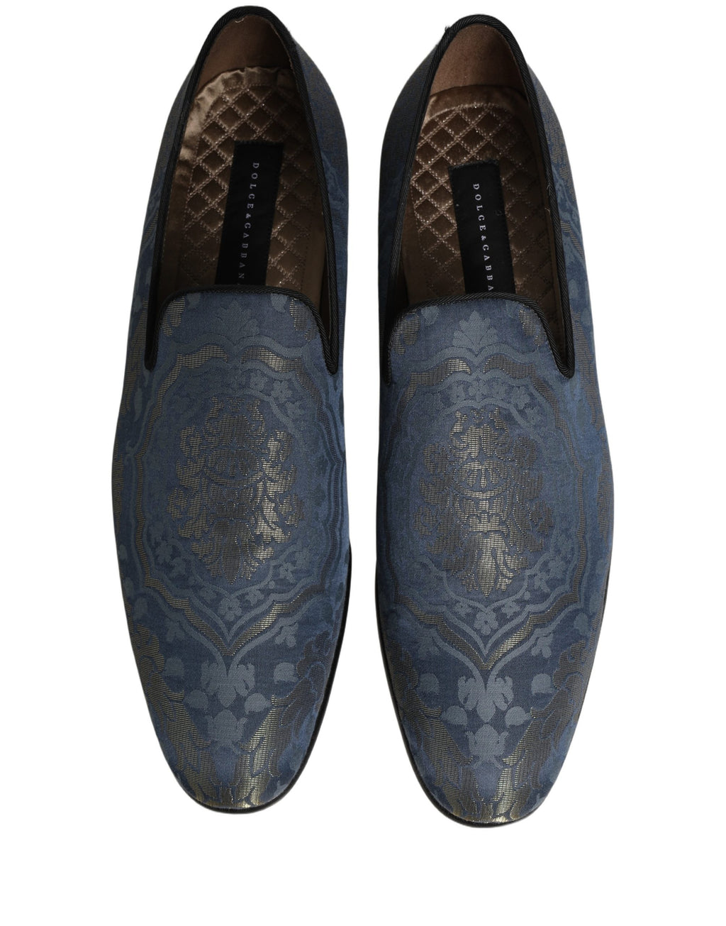 Dolce & Gabbana Blue Slip On Loafers for Men side view