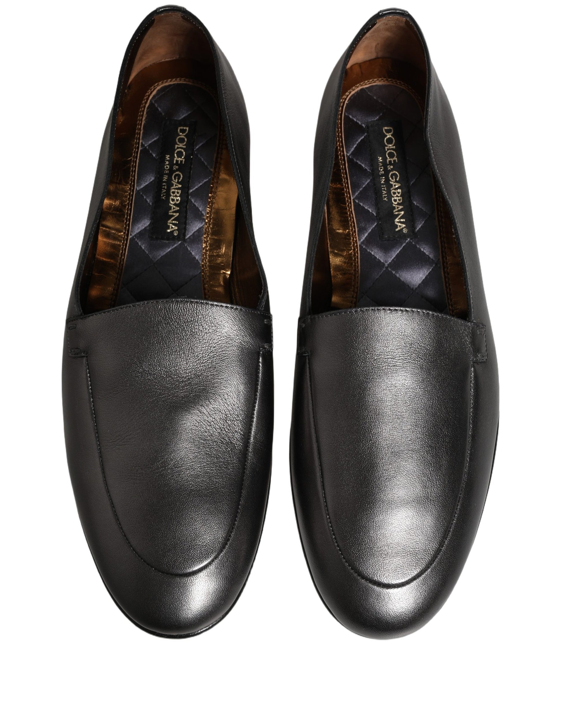 Dolce & Gabbana Silver Slip On Loafers for Men side view