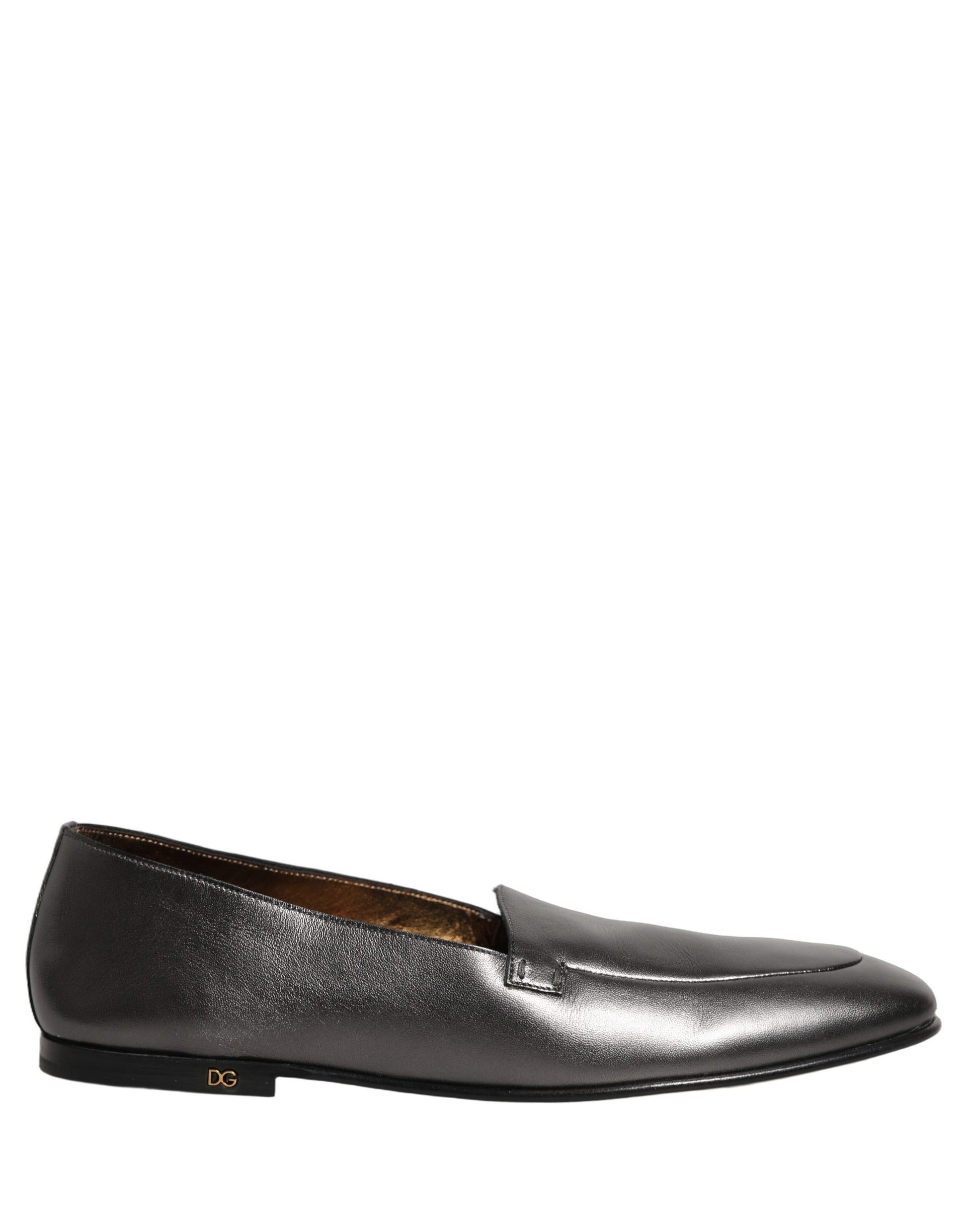 Dolce & Gabbana Silver Slip On Loafers for Men