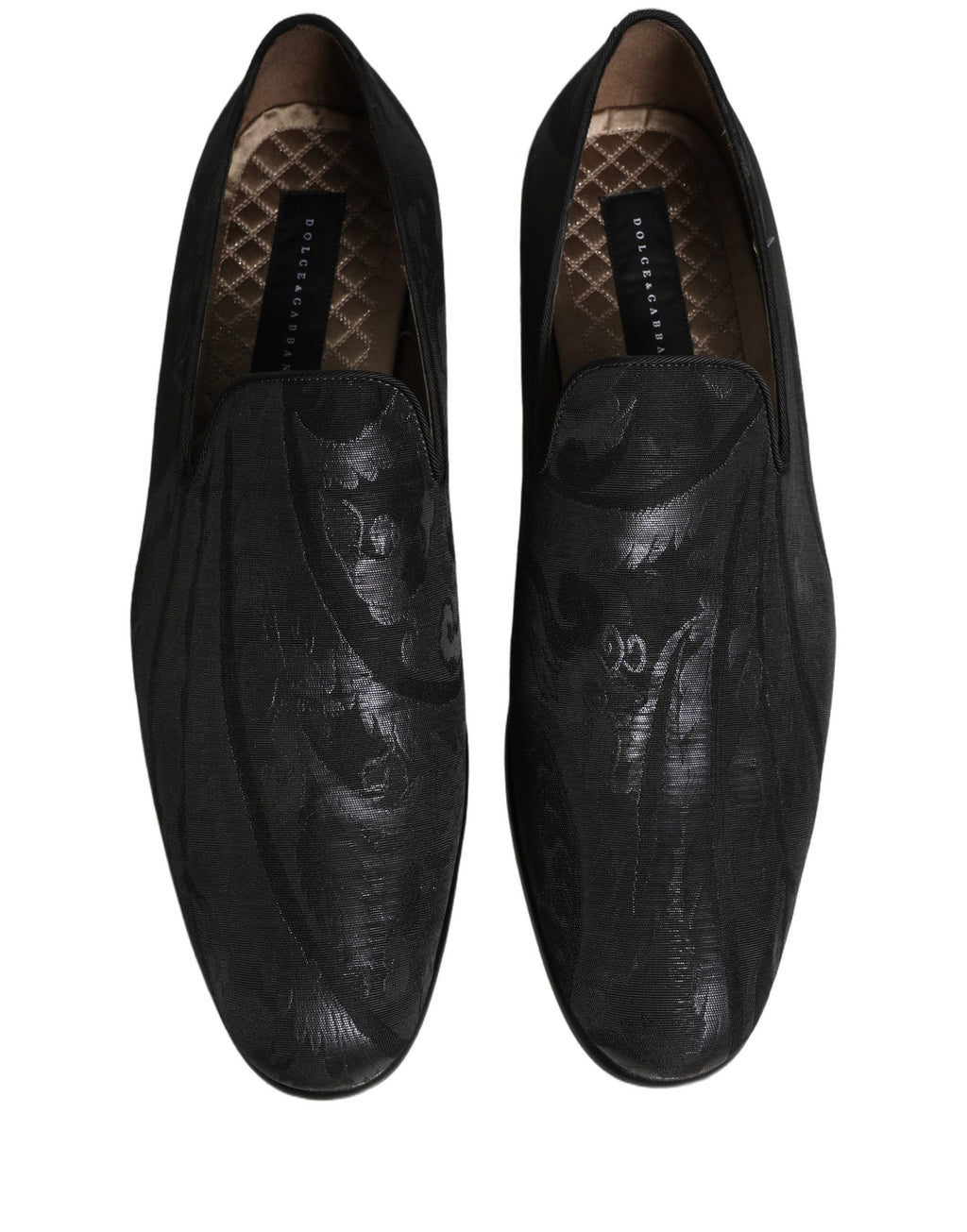 Dolce & Gabbana Black Slip On Loafers for Men side view