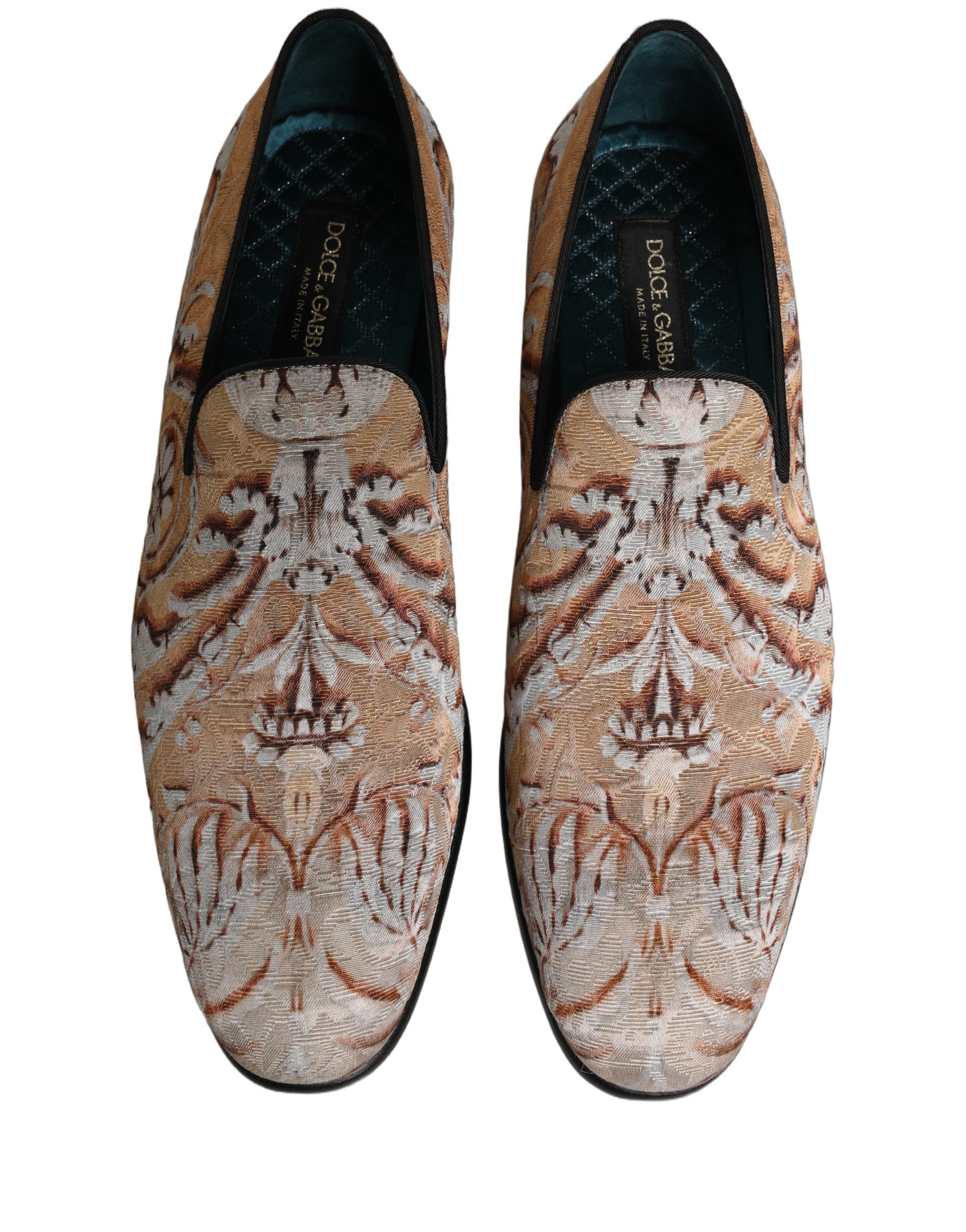 Dolce & Gabbana Beige Slip On Loafers for Men side view