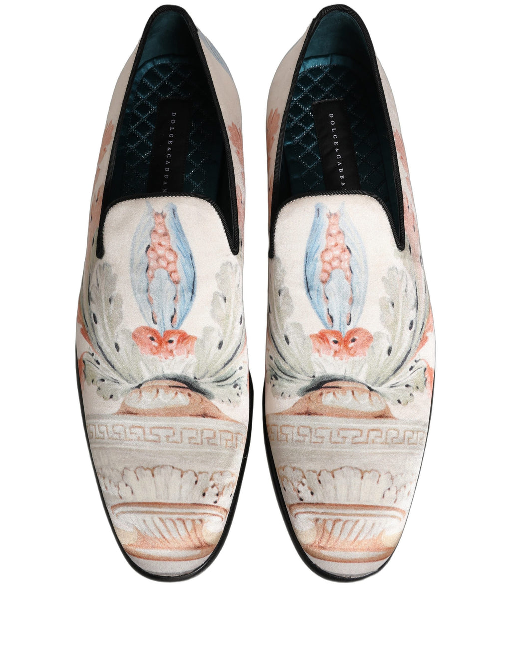 Dolce & Gabbana White Slip On Loafers for Men side view