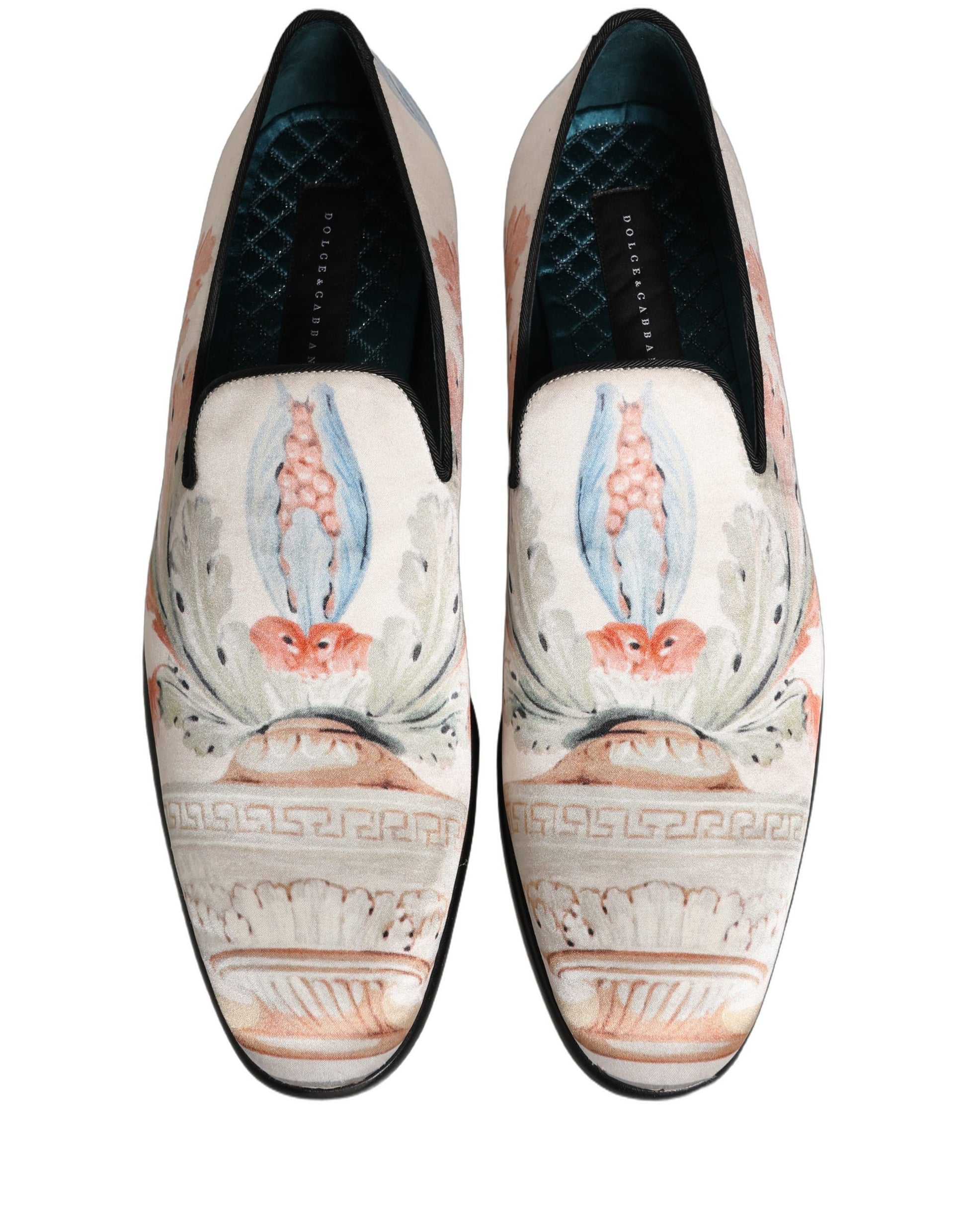 Dolce & Gabbana White Slip On Loafers for Men side view