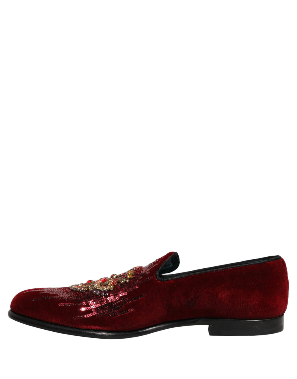 Chaussures mocassins Dolce & Gabbana ornés de pierres précieuses et de sequins marron