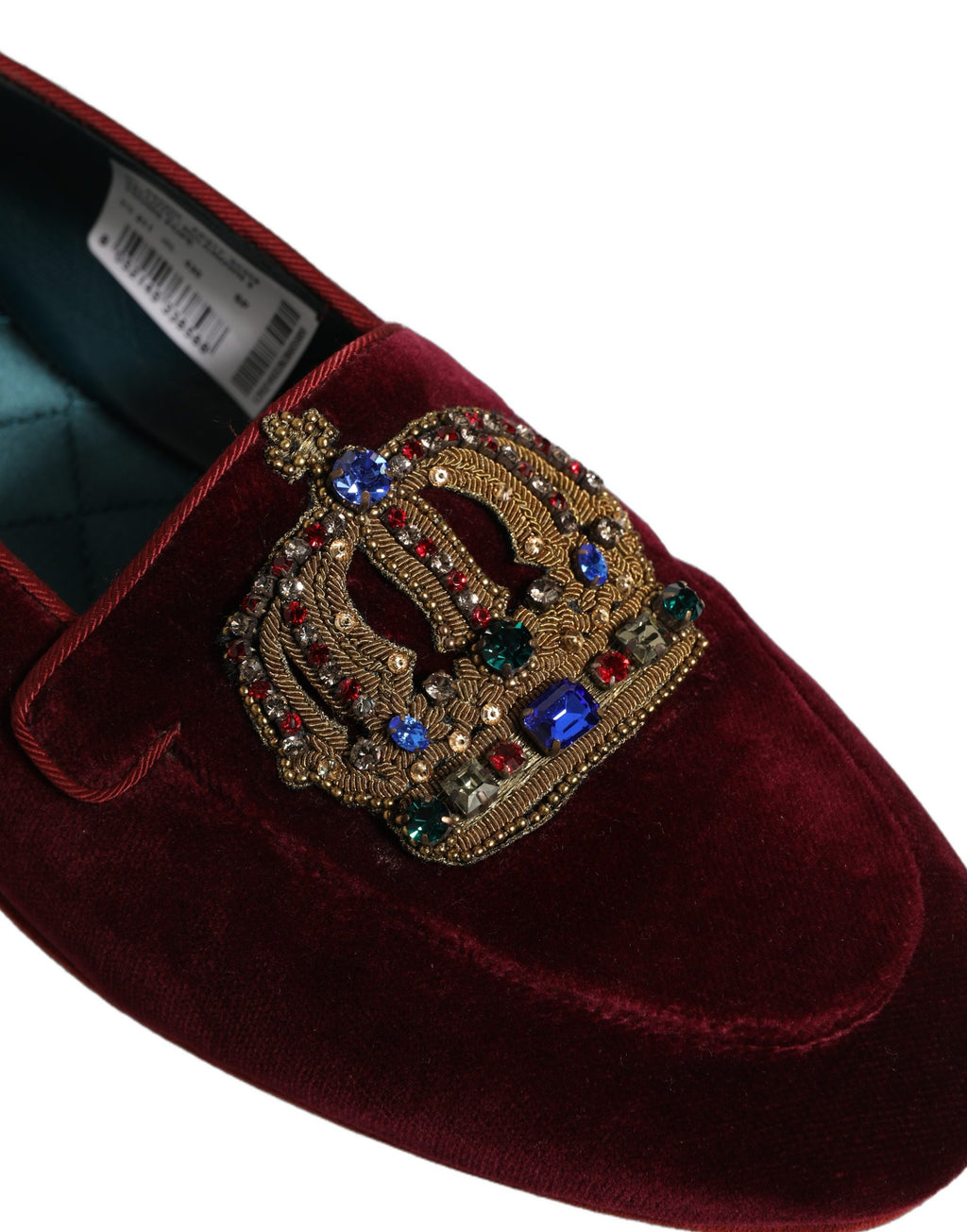 Dolce & Gabbana Red Slip On Loafers for Men detail view