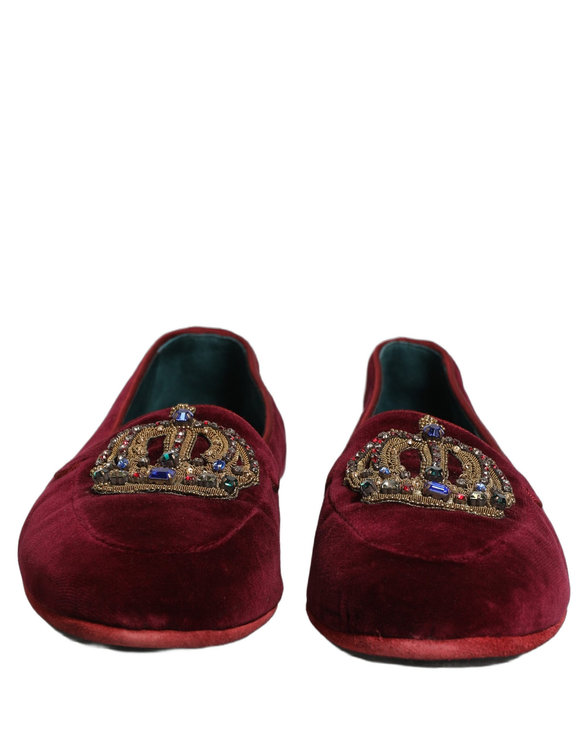 Dolce & Gabbana Red Slip On Loafers for Men side view