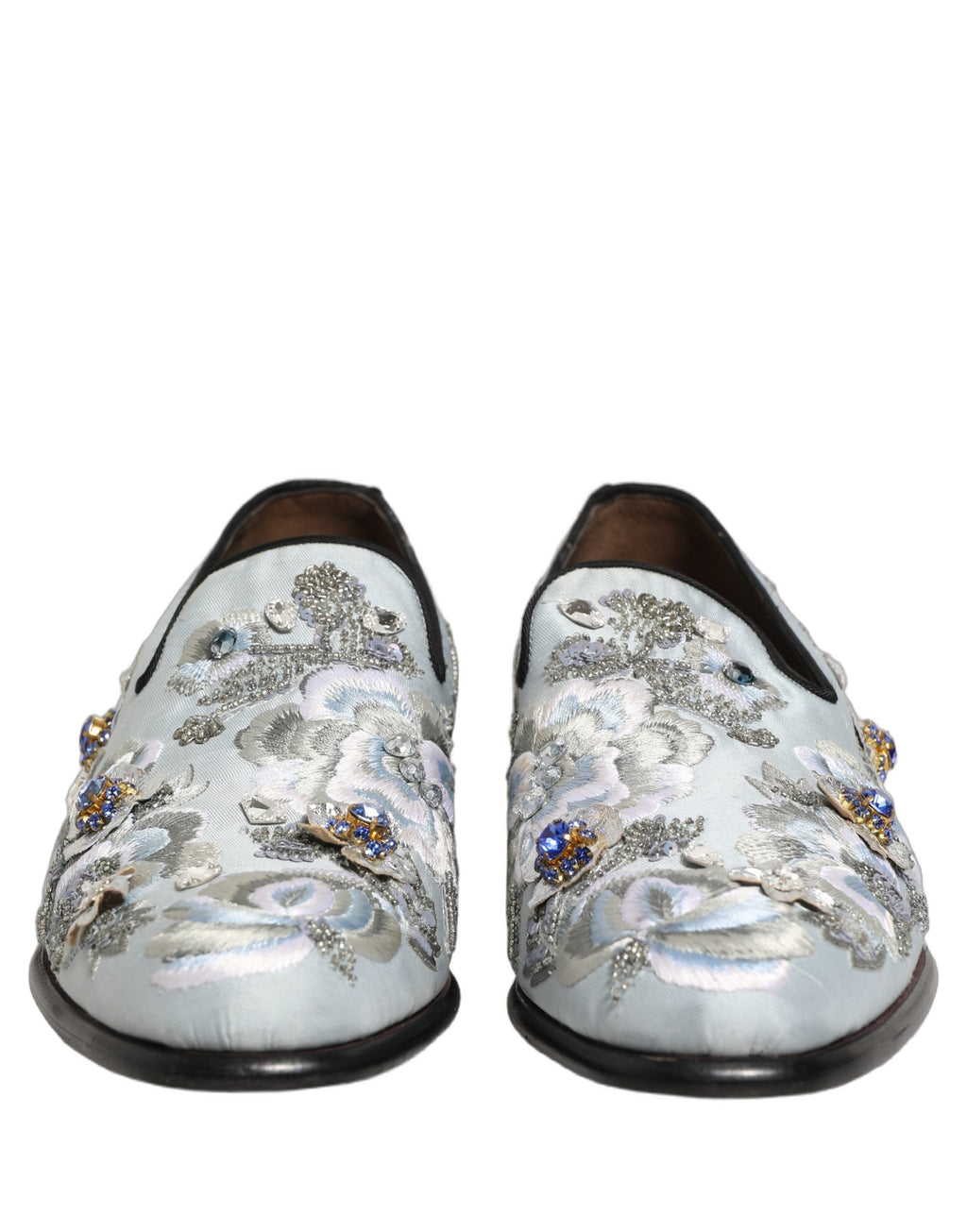 Dolce & Gabbana White Slip On Loafers for Men side view
