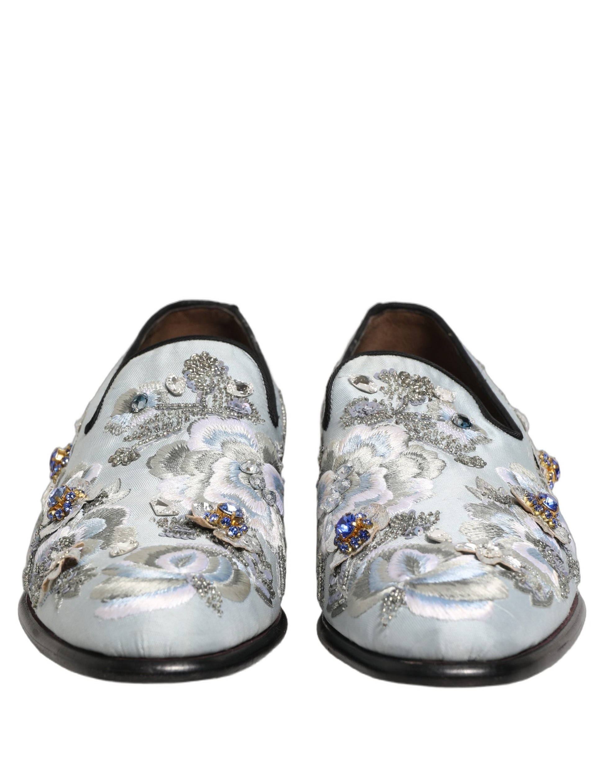 Dolce & Gabbana White Slip On Loafers for Men side view