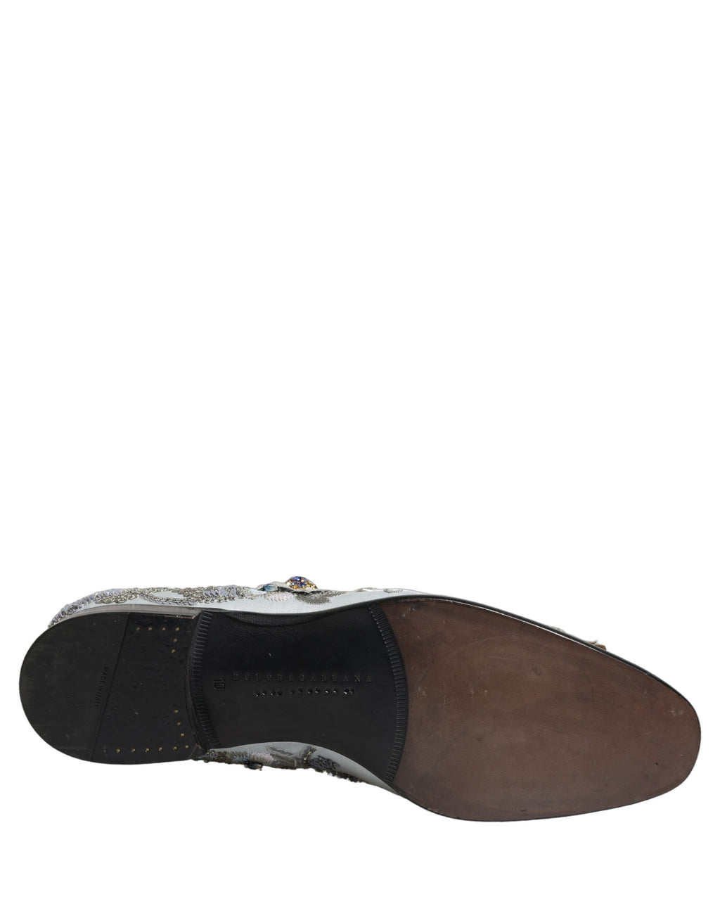 Dolce & Gabbana Weiße Loafer für Herren mit Blumenapplikationen