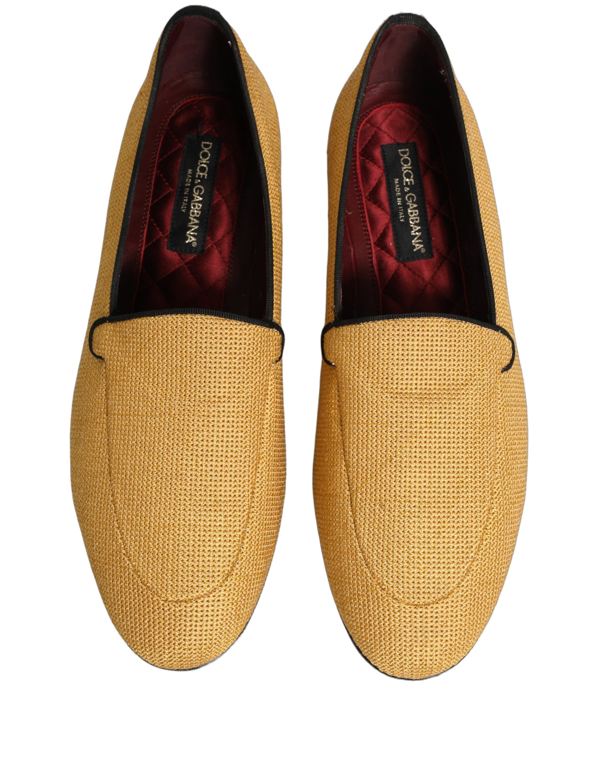 Dolce & Gabbana Yellow Slip On Loafers for Men side view
