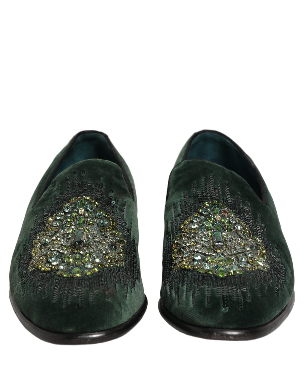 Dolce & Gabbana Green Slip On Loafers for Men detail view