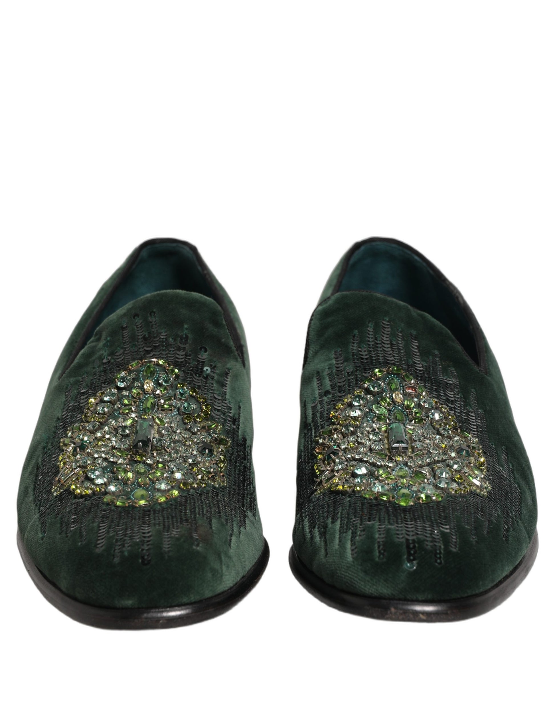 Dolce & Gabbana Green Slip On Loafers for Men detail view