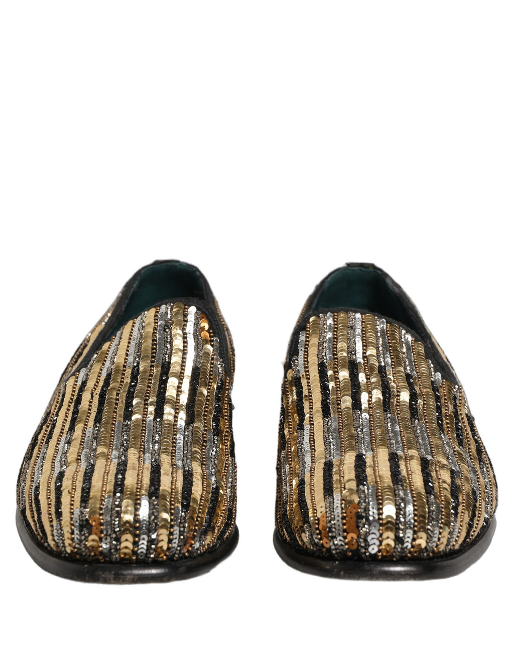 Dolce & Gabbana Gold Slip On Loafers for Men detail view