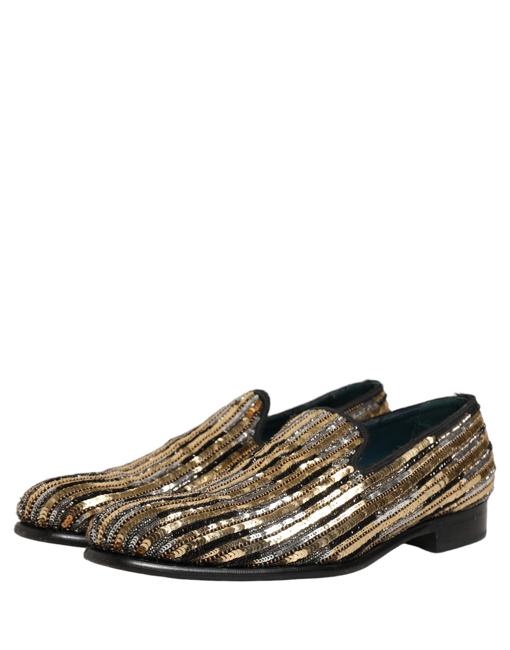 Dolce & Gabbana Gold Slip On Loafers for Men additional view
