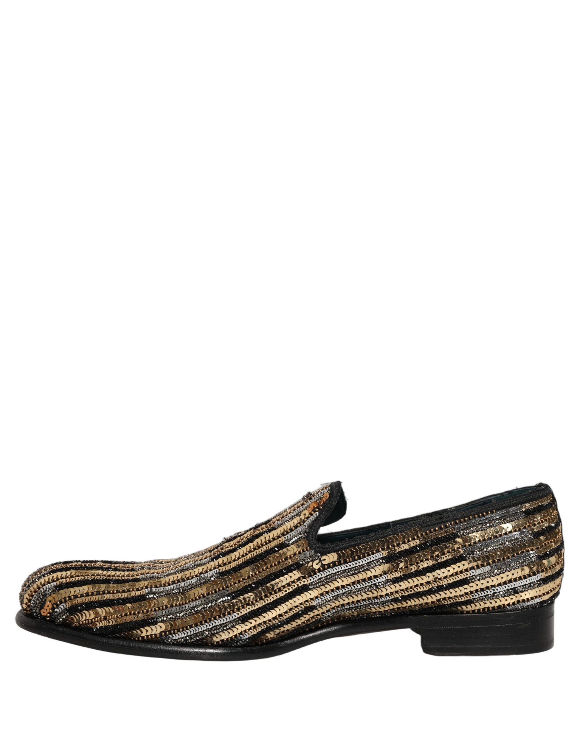 Dolce & Gabbana Gold Slip On Loafers for Men additional view