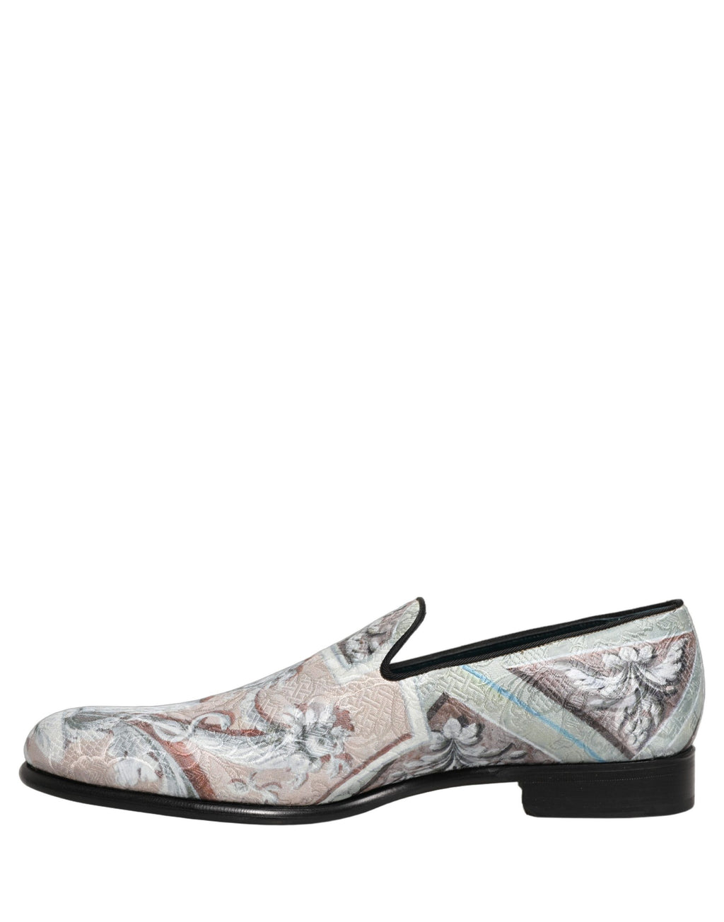Chaussures Mocassins Dolce & Gabbana en Velours Multicolore avec Robe Baroque