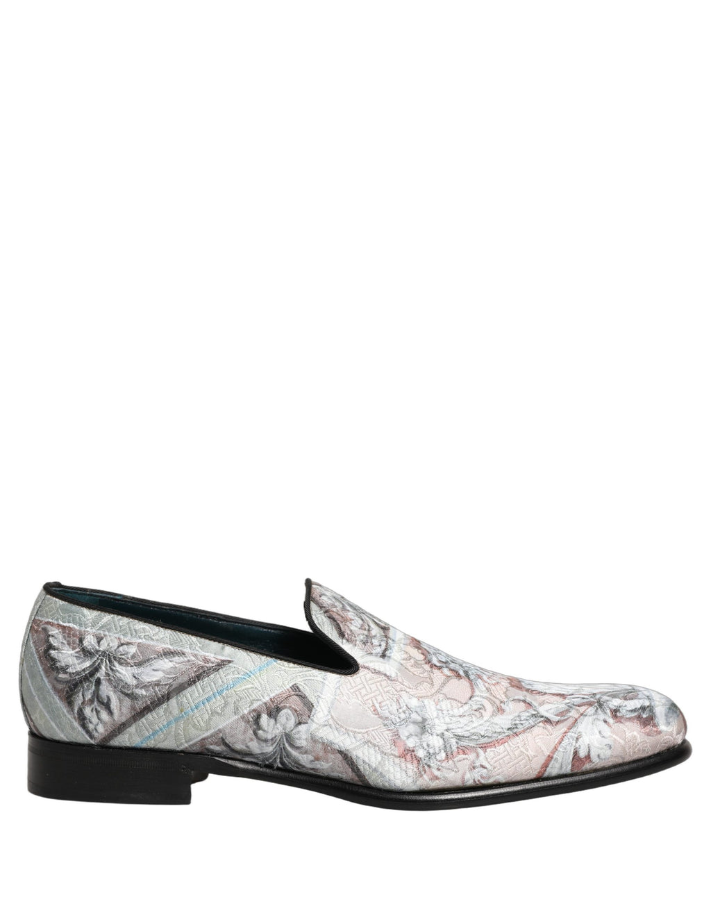 Chaussures Mocassins Dolce & Gabbana en Velours Multicolore avec Robe Baroque