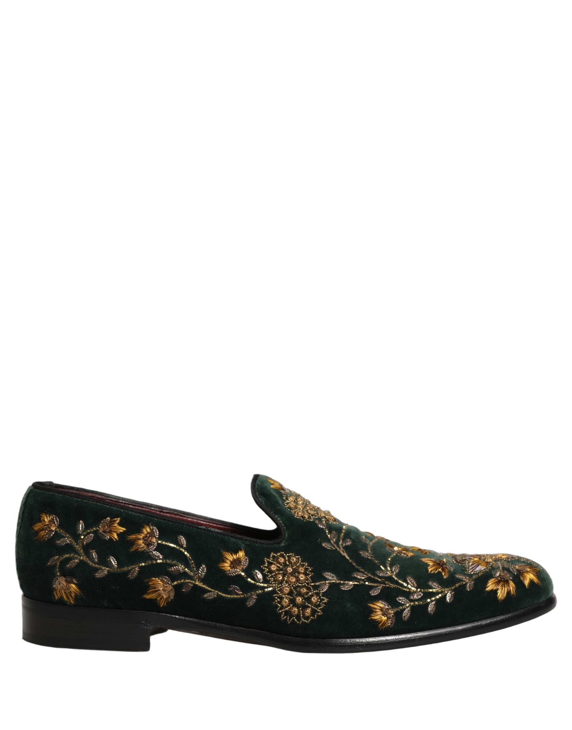 Dolce & Gabbana Green Slip On Loafers for Men