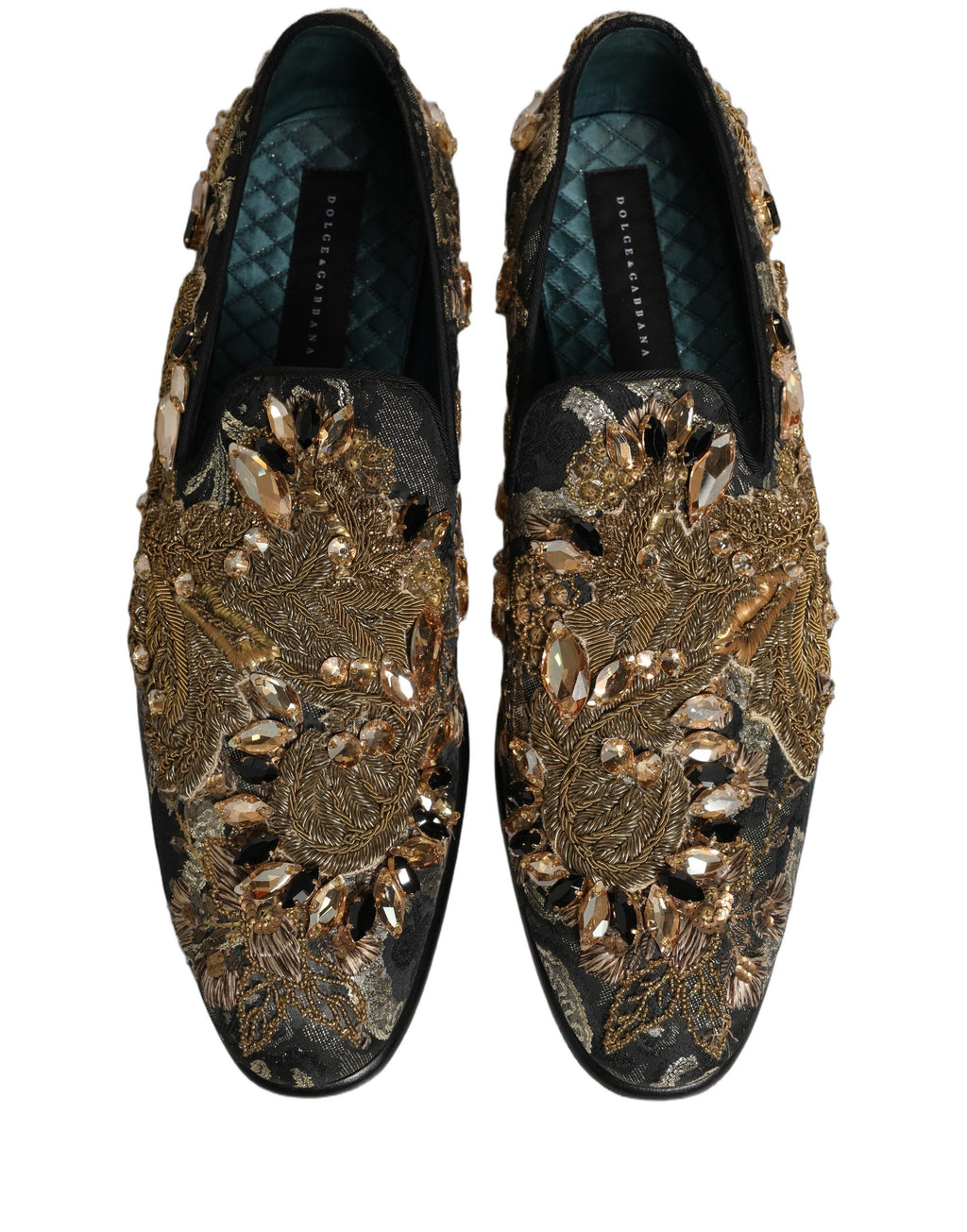 Dolce & Gabbana Black Slip On Loafers for Men side view