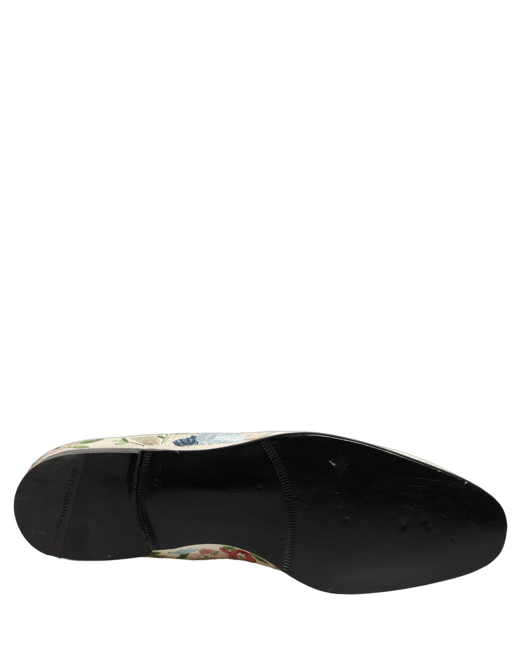 Chaussures mocassins Dolce & Gabbana avec broderie florale blanche