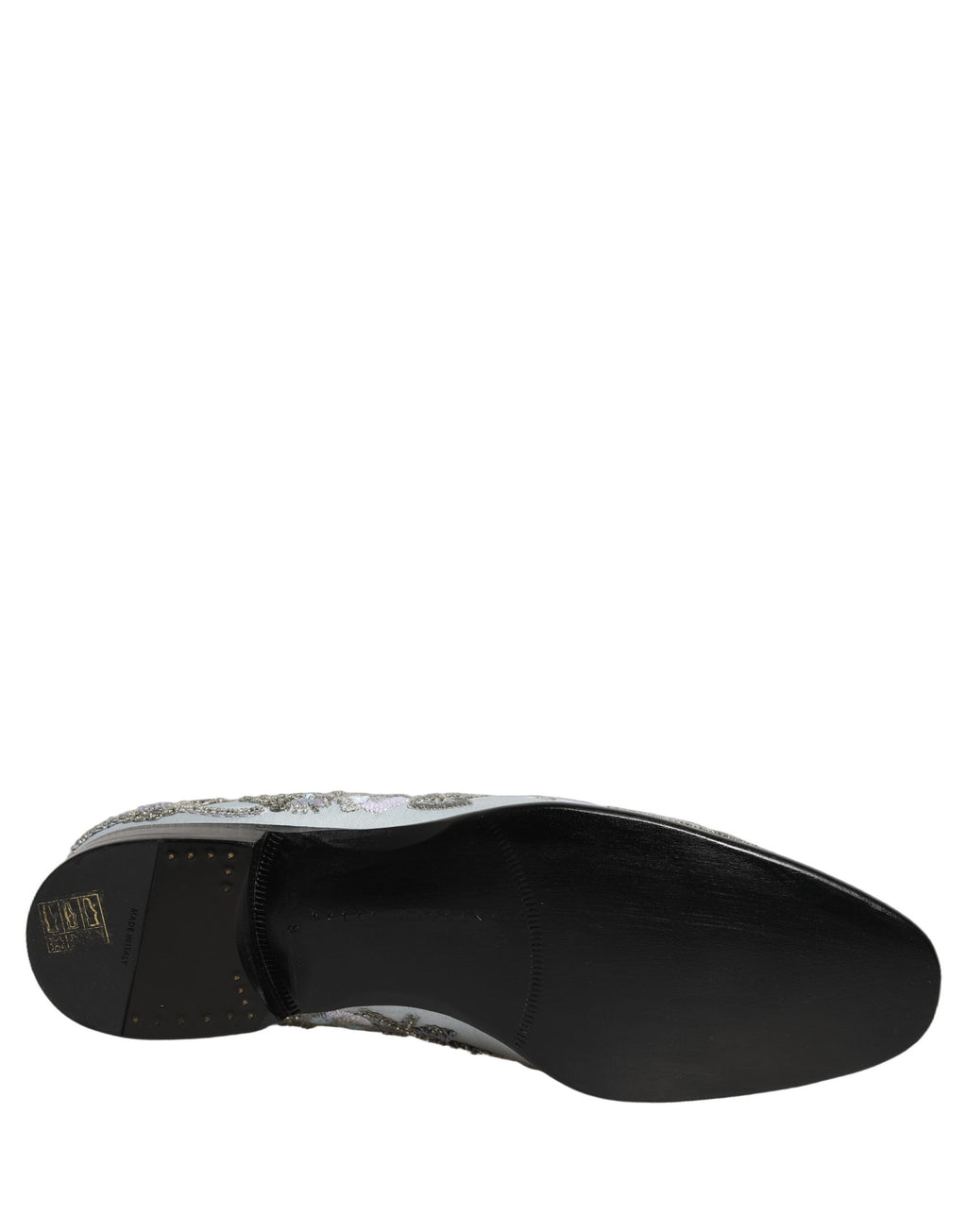 Chaussures mocassins blanches pour hommes Dolce & Gabbana ornées de fleurs
