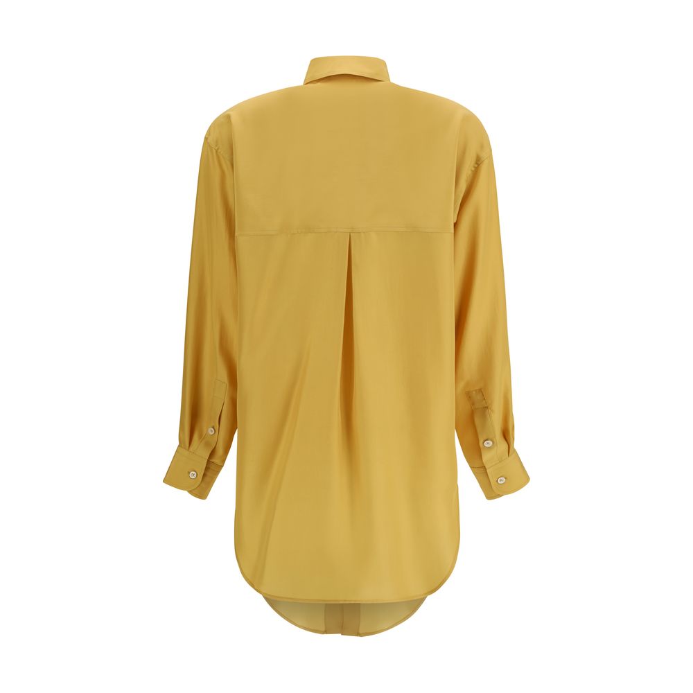 Umit Benan Gold Silk Shirt