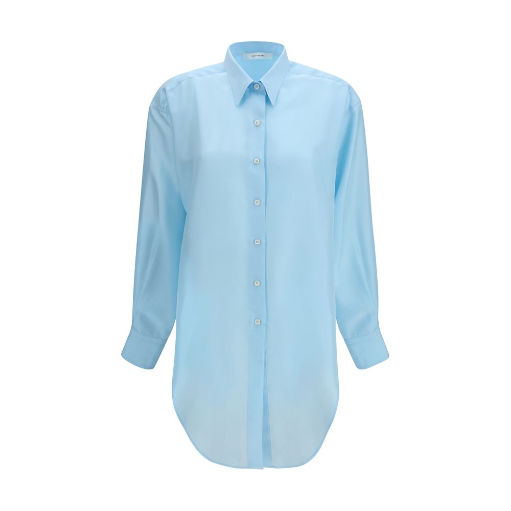 Chemise en soie bleue Umit Benan