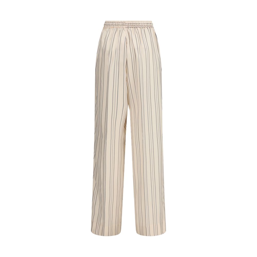 Umit Benan Multicolor Silk Casual Pants