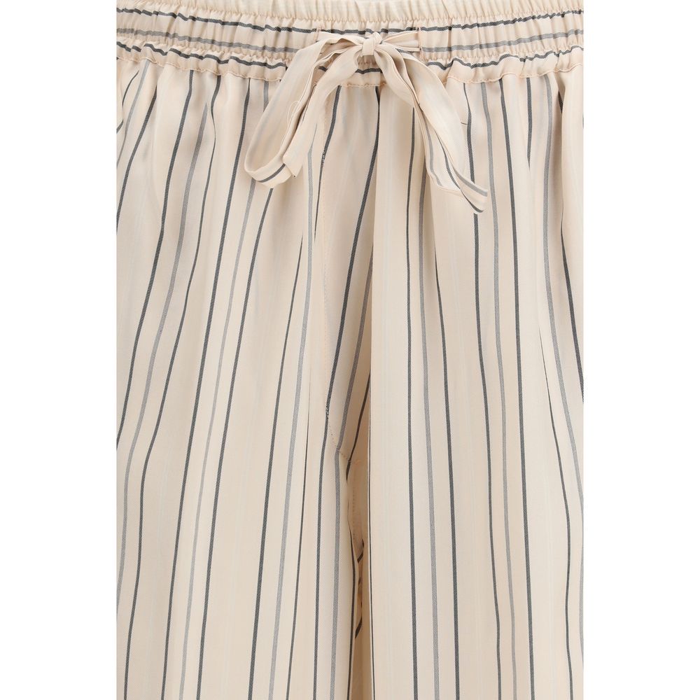 Umit Benan Multicolor Silk Casual Pants