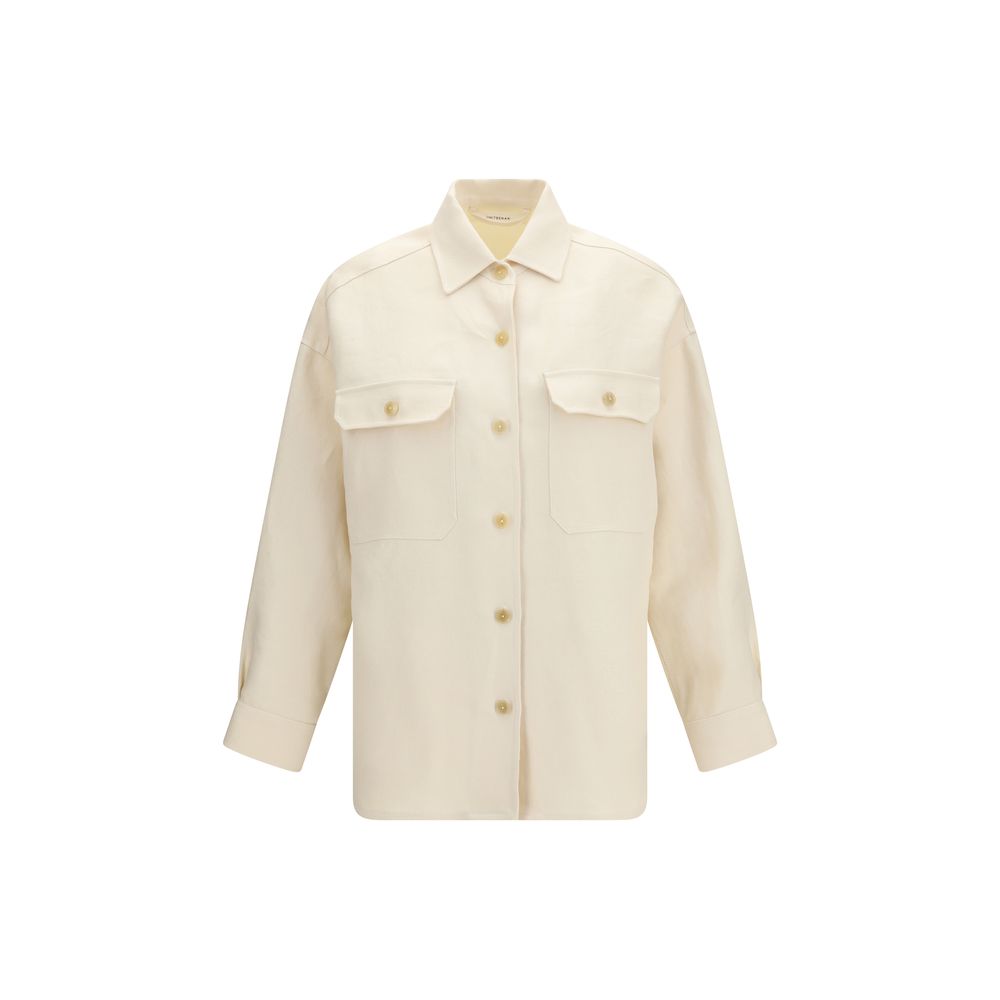 Chemise en lin beige Umit Benan