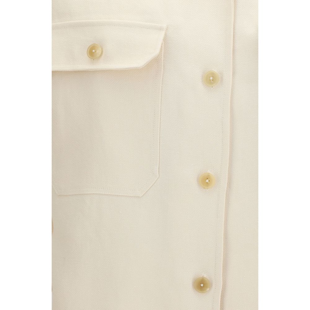 Chemise en lin beige Umit Benan