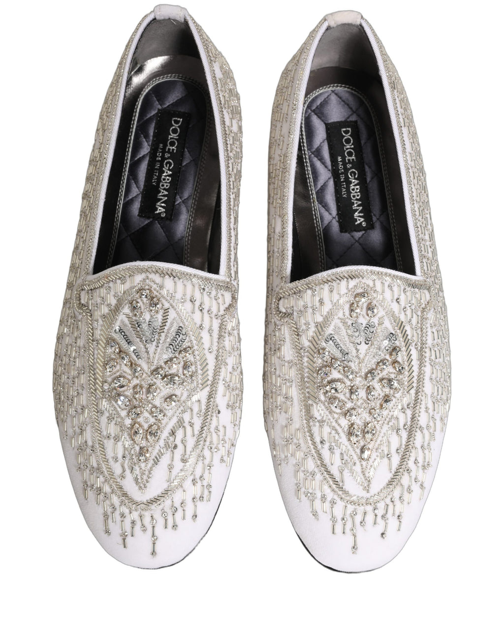 Dolce & Gabbana White Slip On Loafers for Men additional view