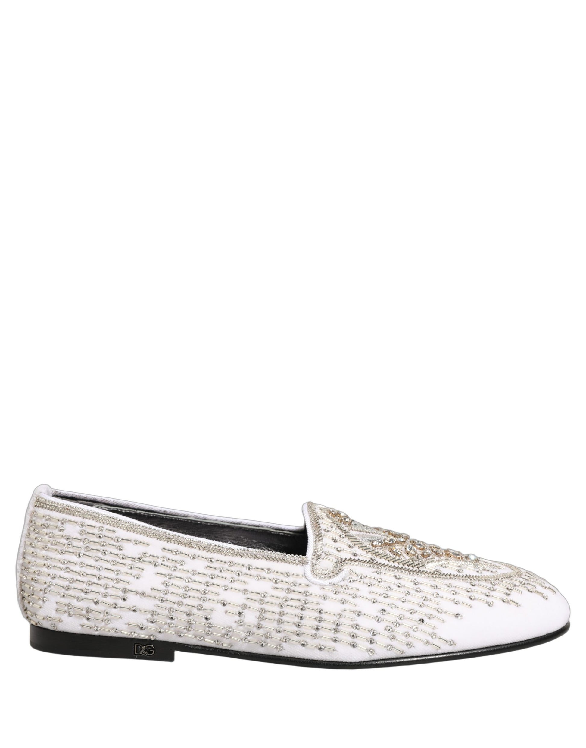Dolce & Gabbana White Slip On Loafers for Men