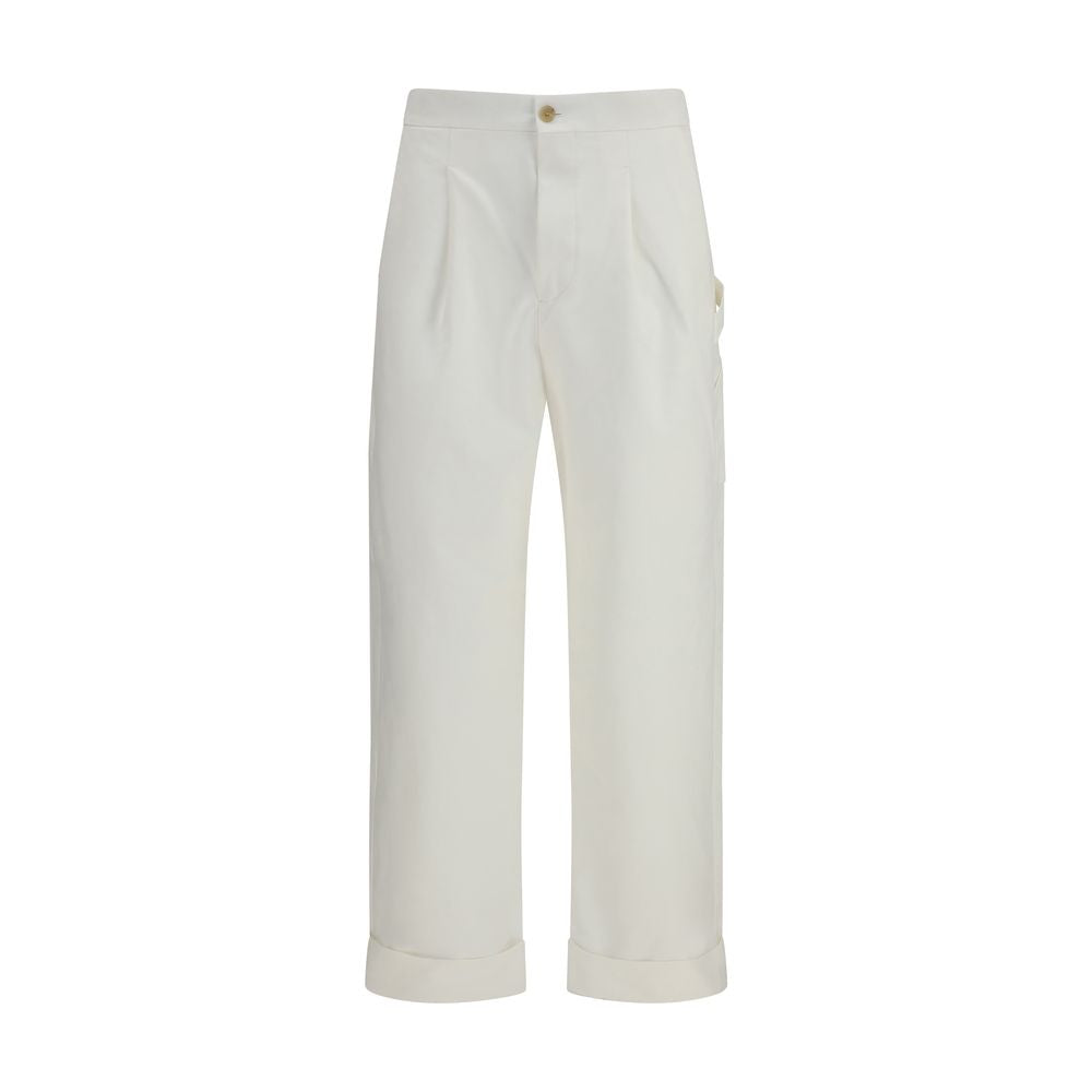 Umit Benan White Casual Pants for Men