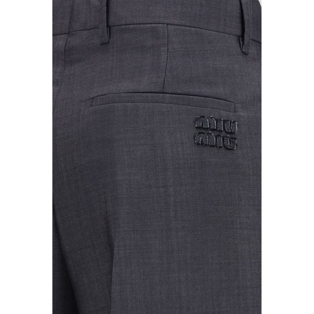 Miu Miu Grey Dress Pants for Women detail view