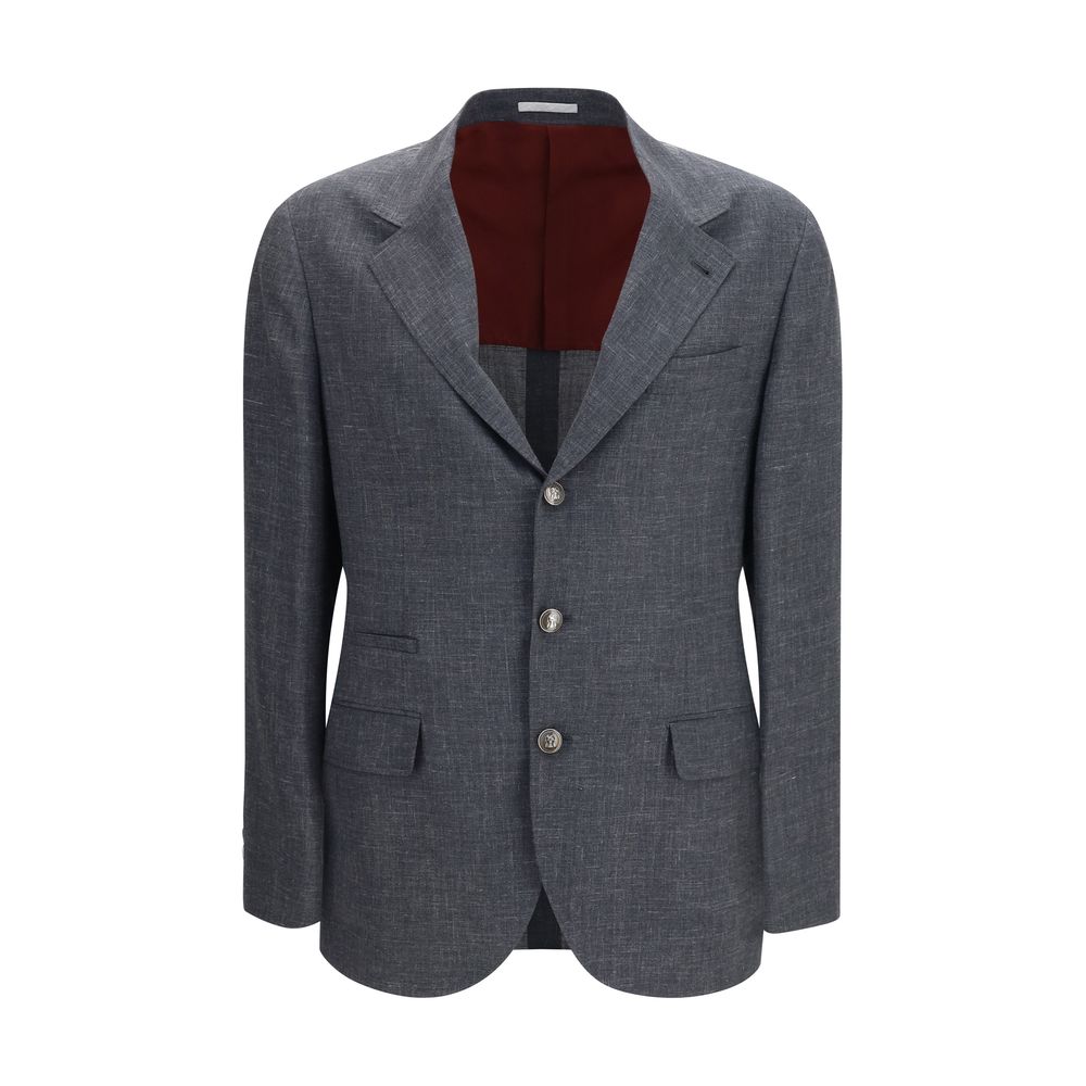 Brunello Cucinelli Grey Blazer for Men