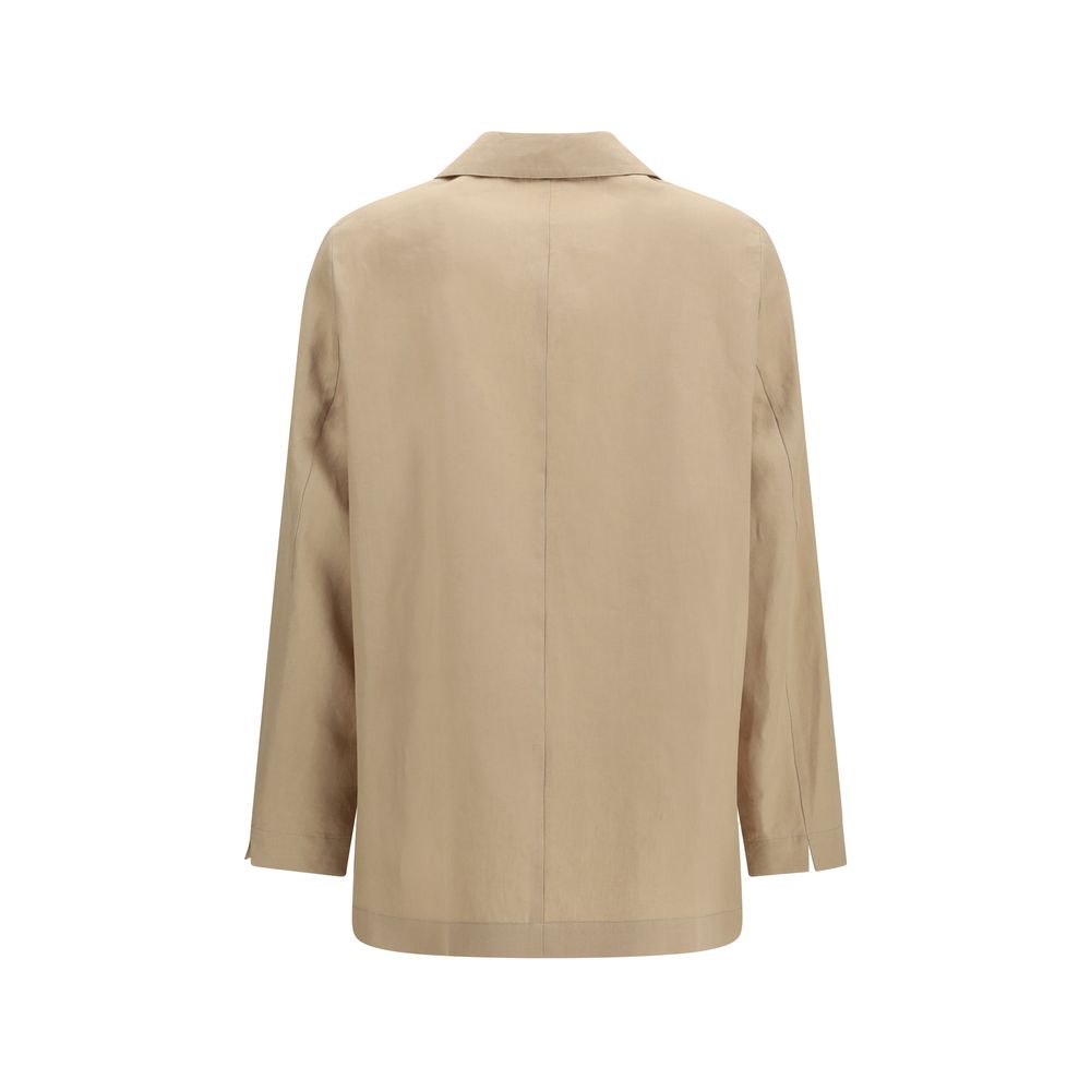 Veste longue Lardini en laine beige modèle Oves Aries