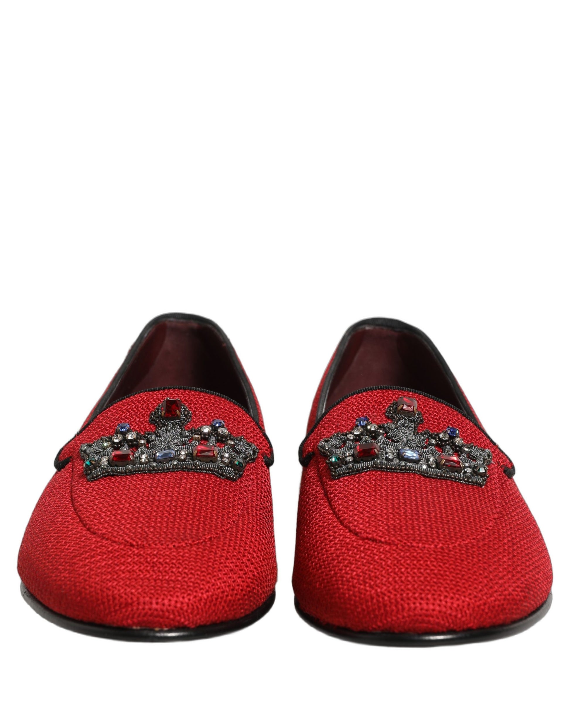 Dolce & Gabbana Red Slip On Loafers for Men side view