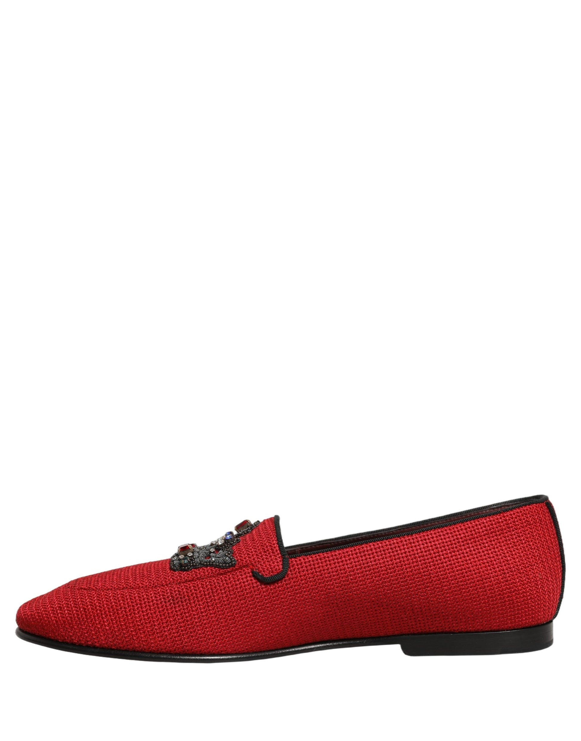 Dolce & Gabbana Red Slip On Loafers for Men additional view