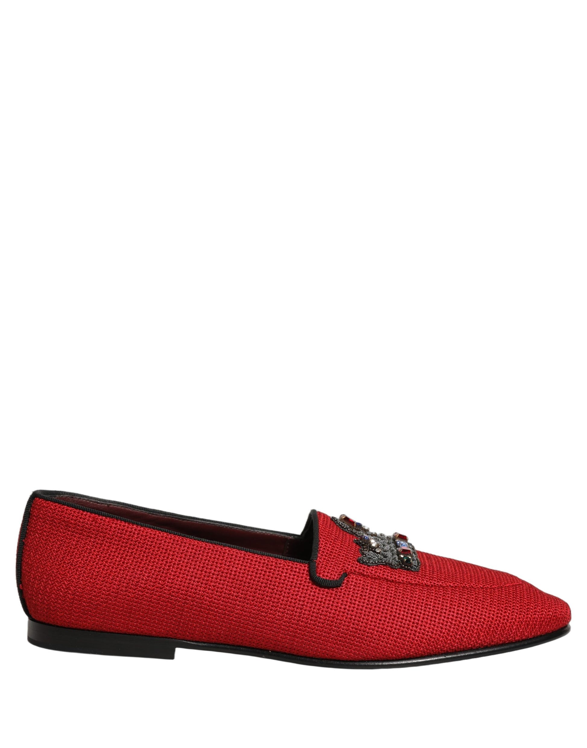 Dolce & Gabbana Red Slip On Loafers for Men