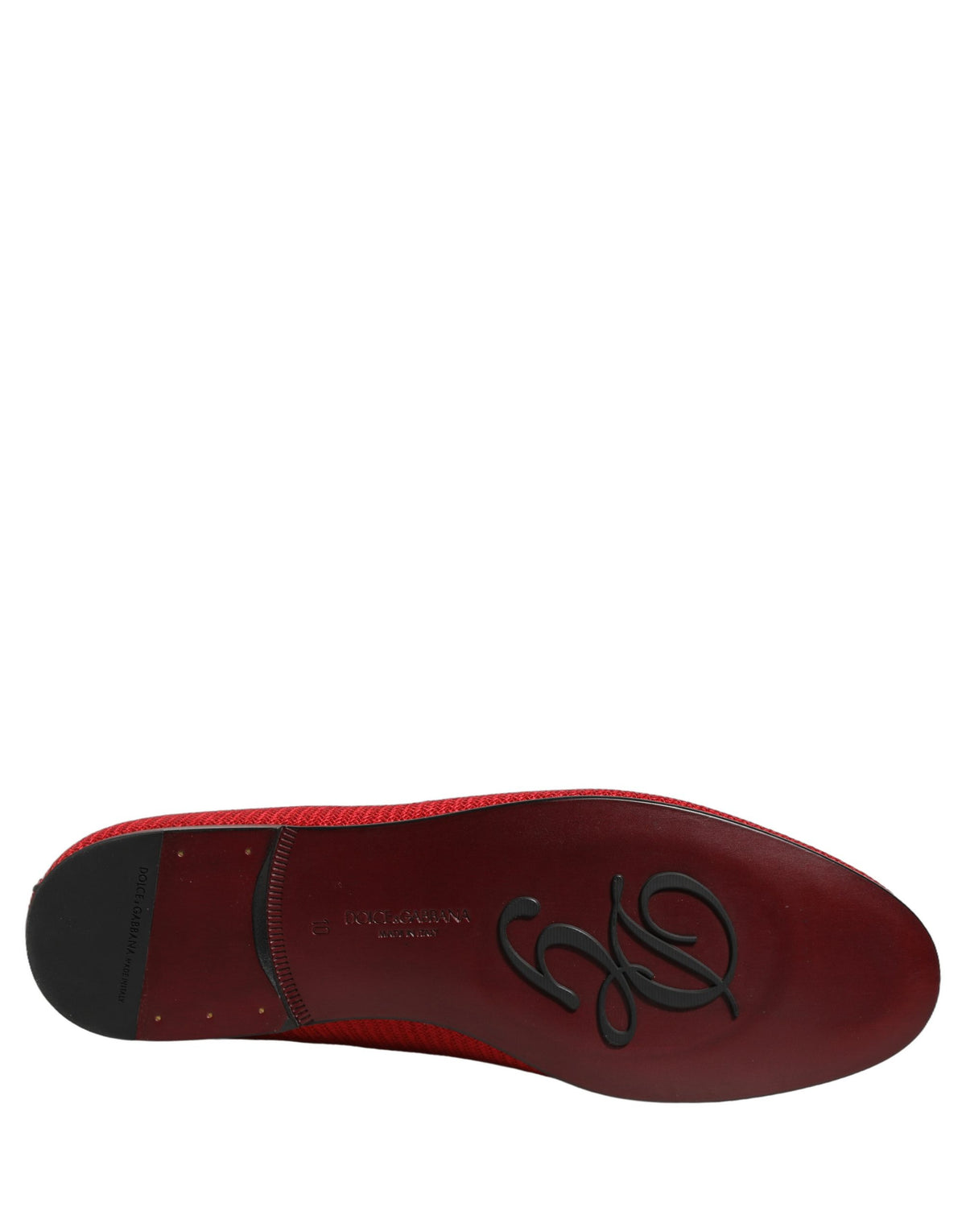Dolce & Gabbana Rote Loafers mit Kronenverzierung