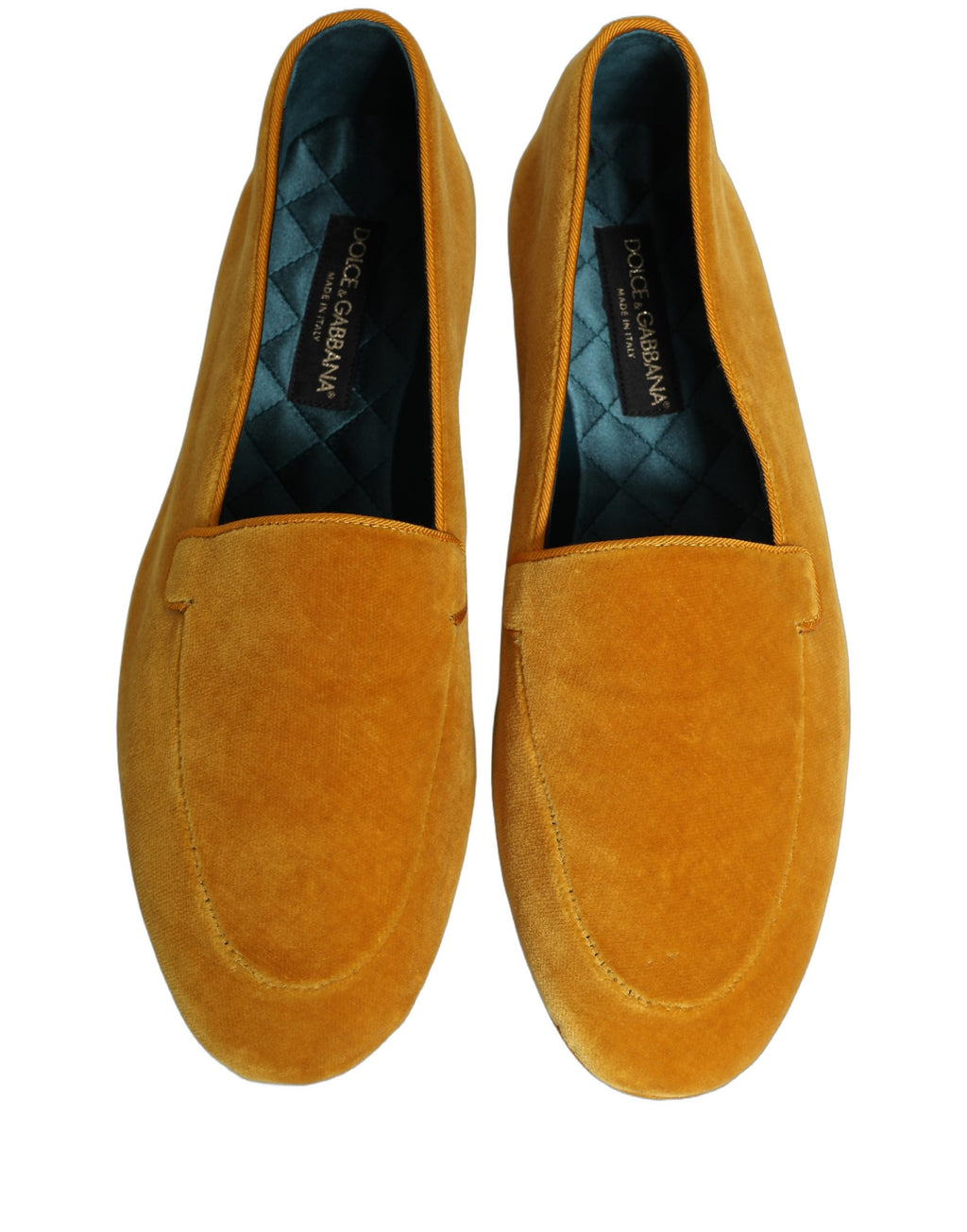 Dolce & Gabbana Yellow Slip On Loafers for Men side view