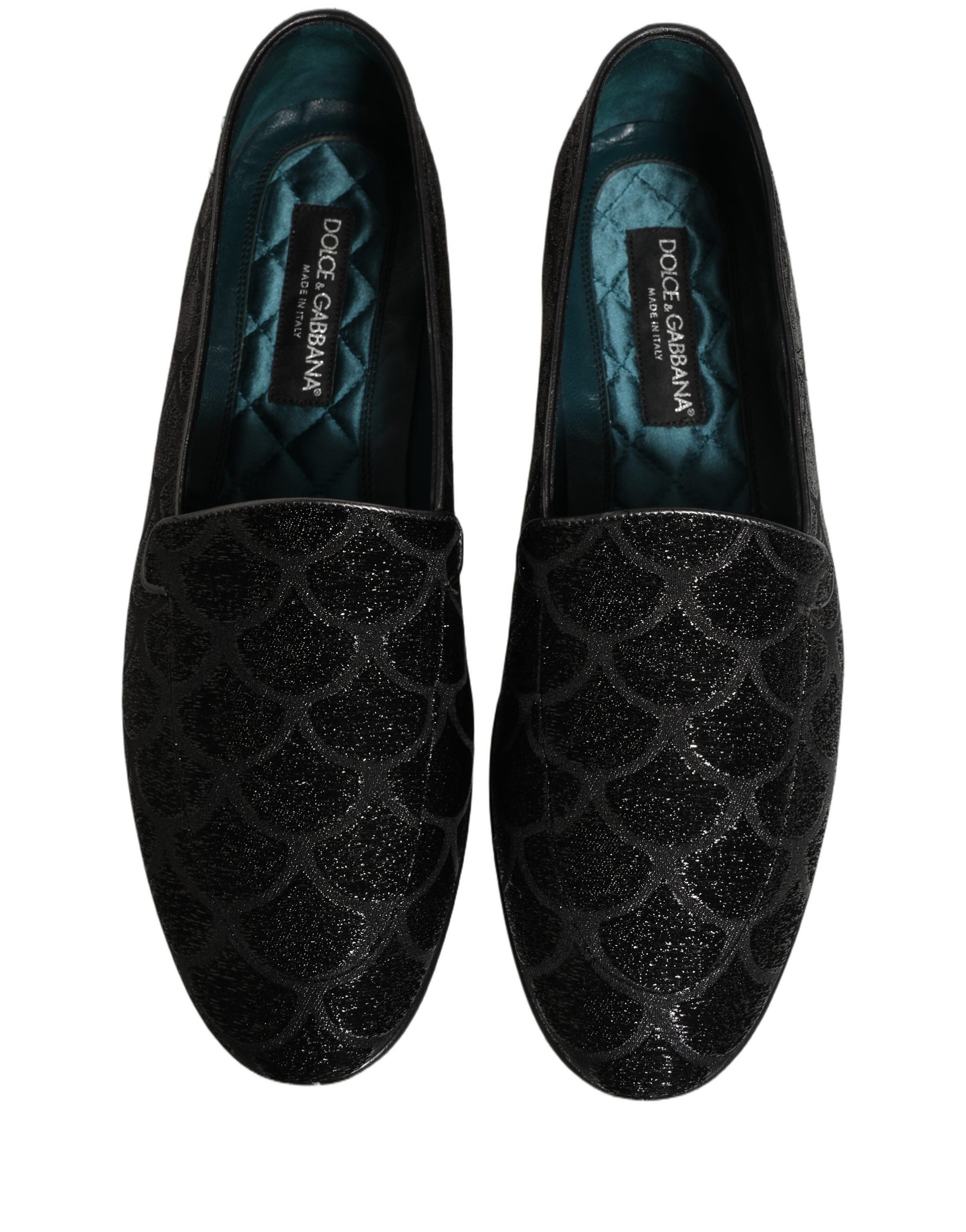 Dolce & Gabbana Black Slip On Loafers for Men side view