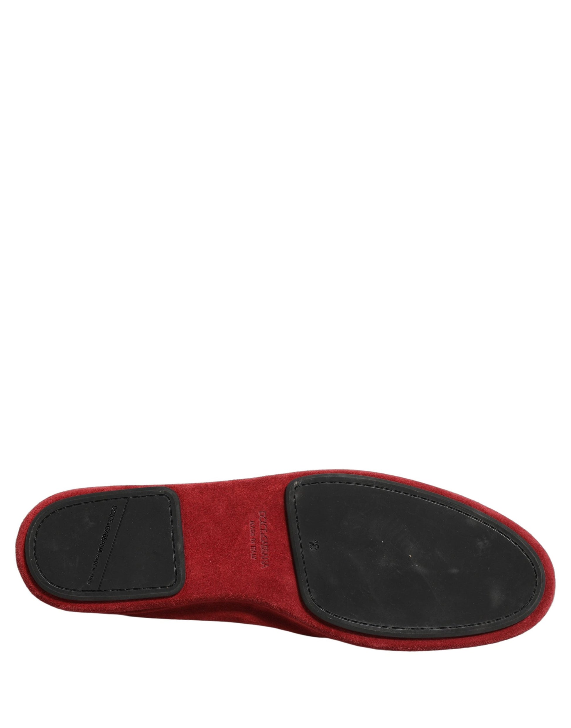 Dolce & Gabbana Red Slip On Loafers for Men additional view